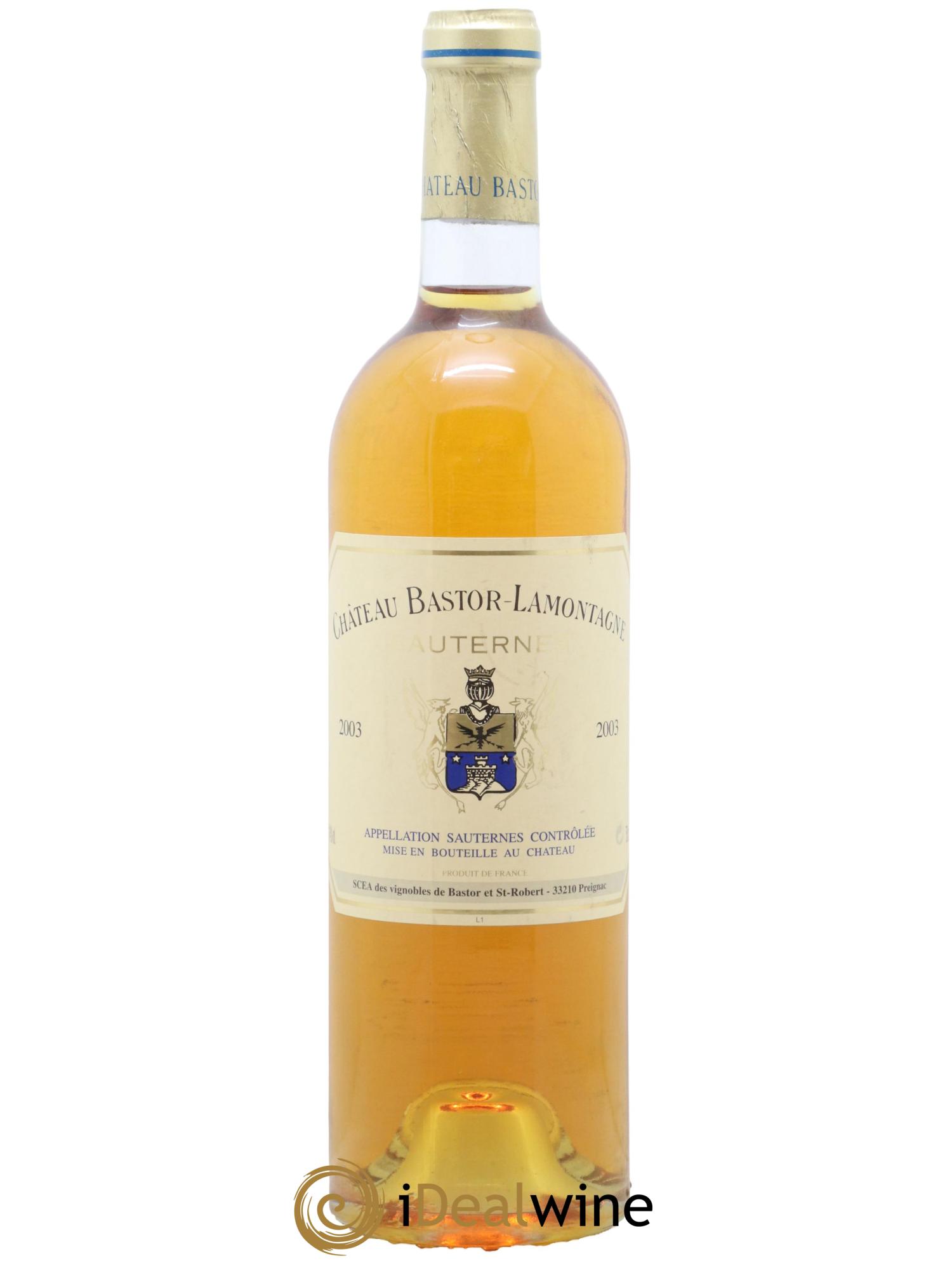Château Bastor Lamontagne 2003 - Lot de 1 bouteille - 0