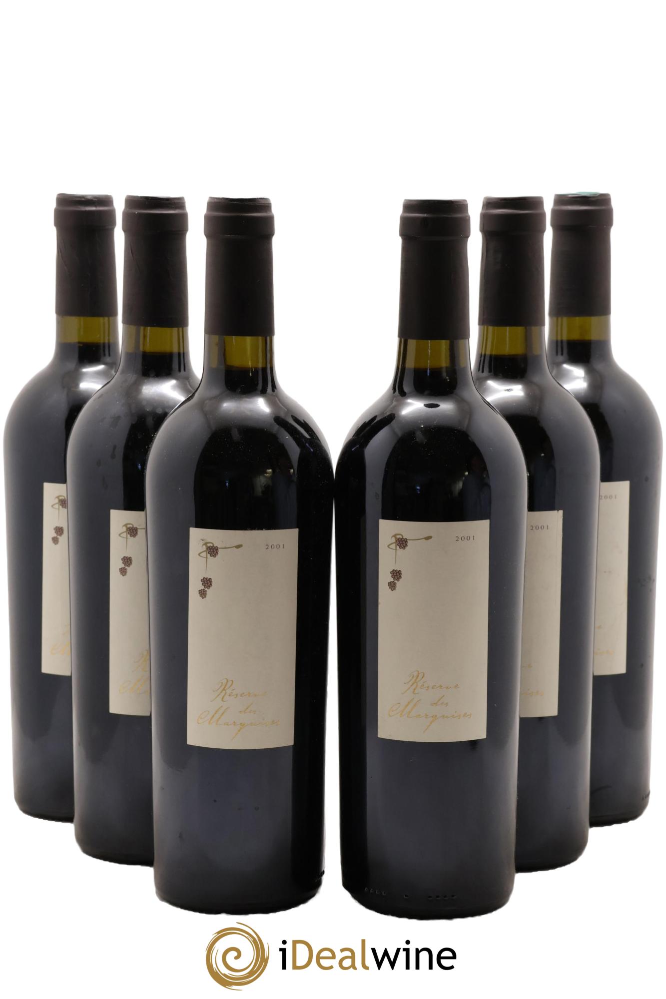 Saint-Chinian Réserve Des Marquises Domaine Marquises Des Mûres 2001 - Lot de 6 bouteilles - 0