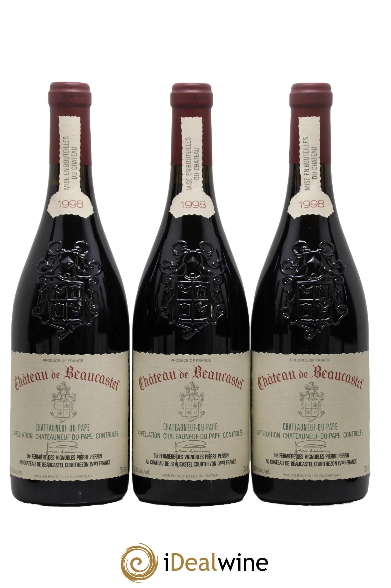 Châteauneuf-du-Pape Château de Beaucastel Famille Perrin 1998 - Lotto di 12 bottiglie - 4