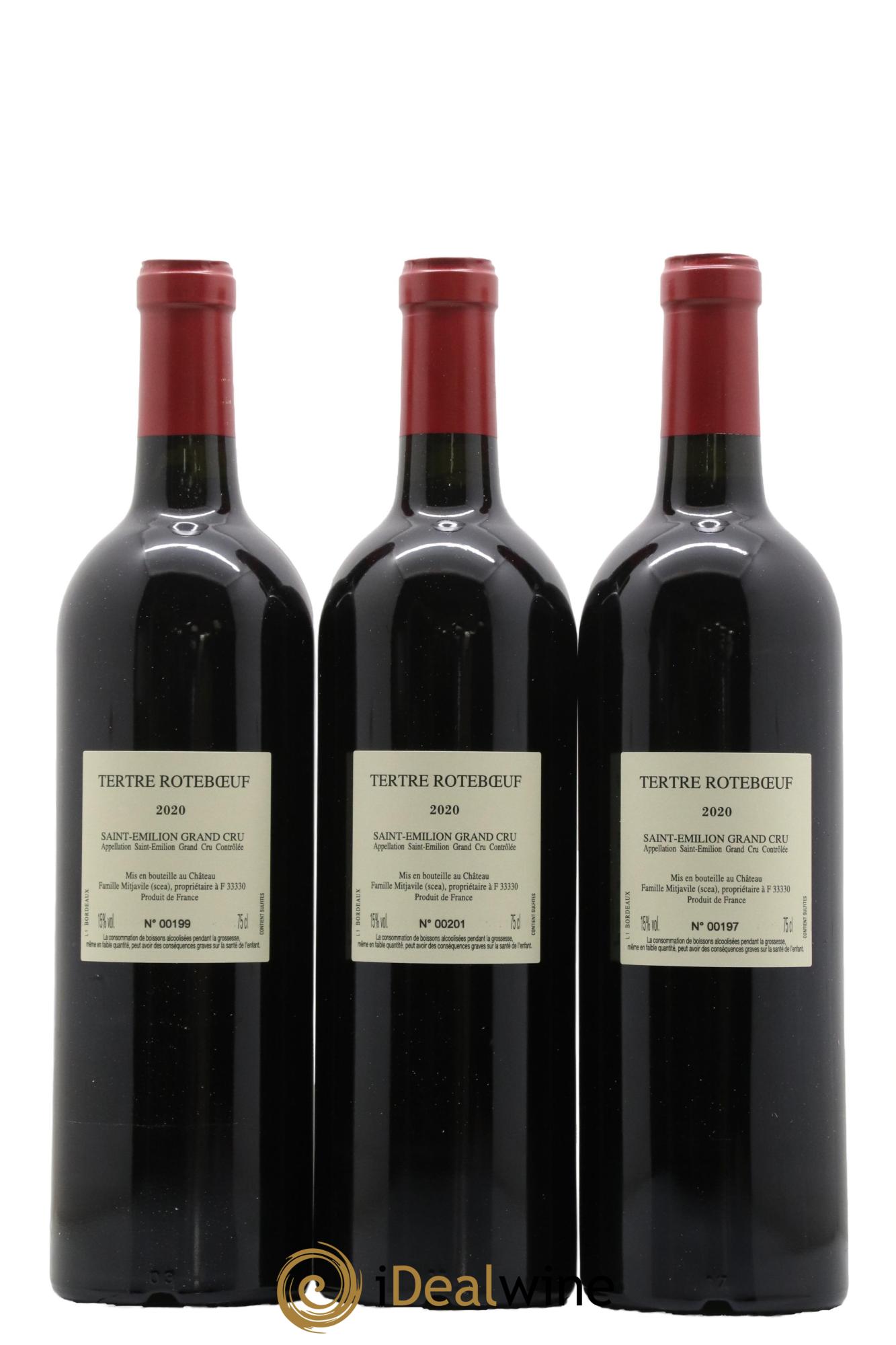Château Tertre Roteboeuf 2020 - Lotto di 3 bottiglie - 1