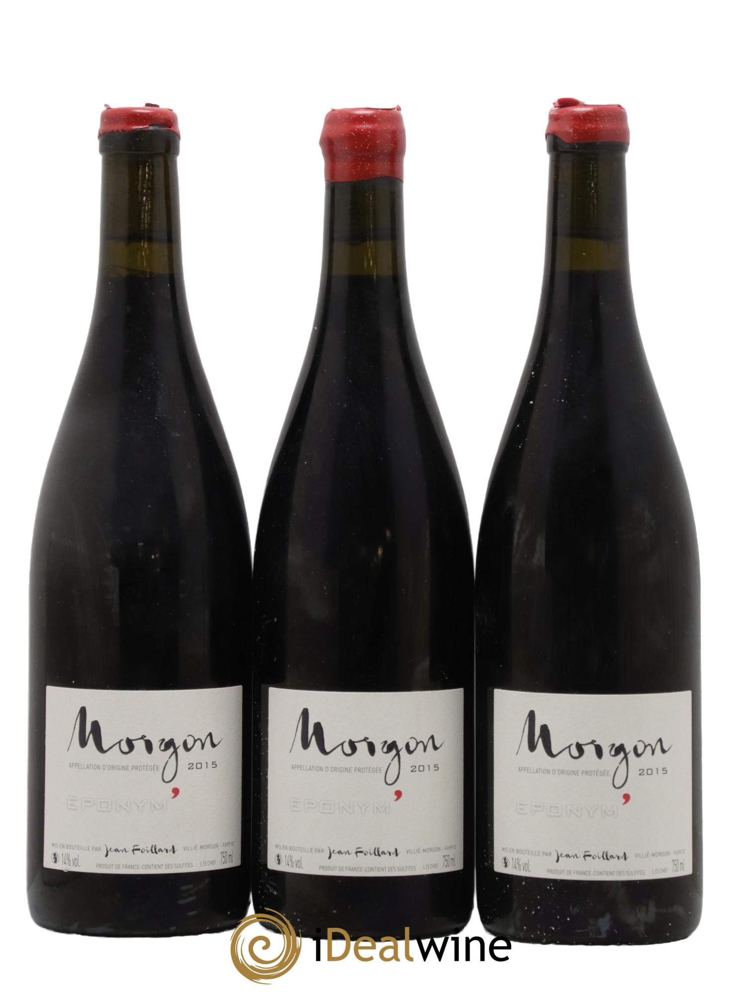 Morgon Eponym' Jean Foillard 2015 - Lot de 3 bouteilles - 0
