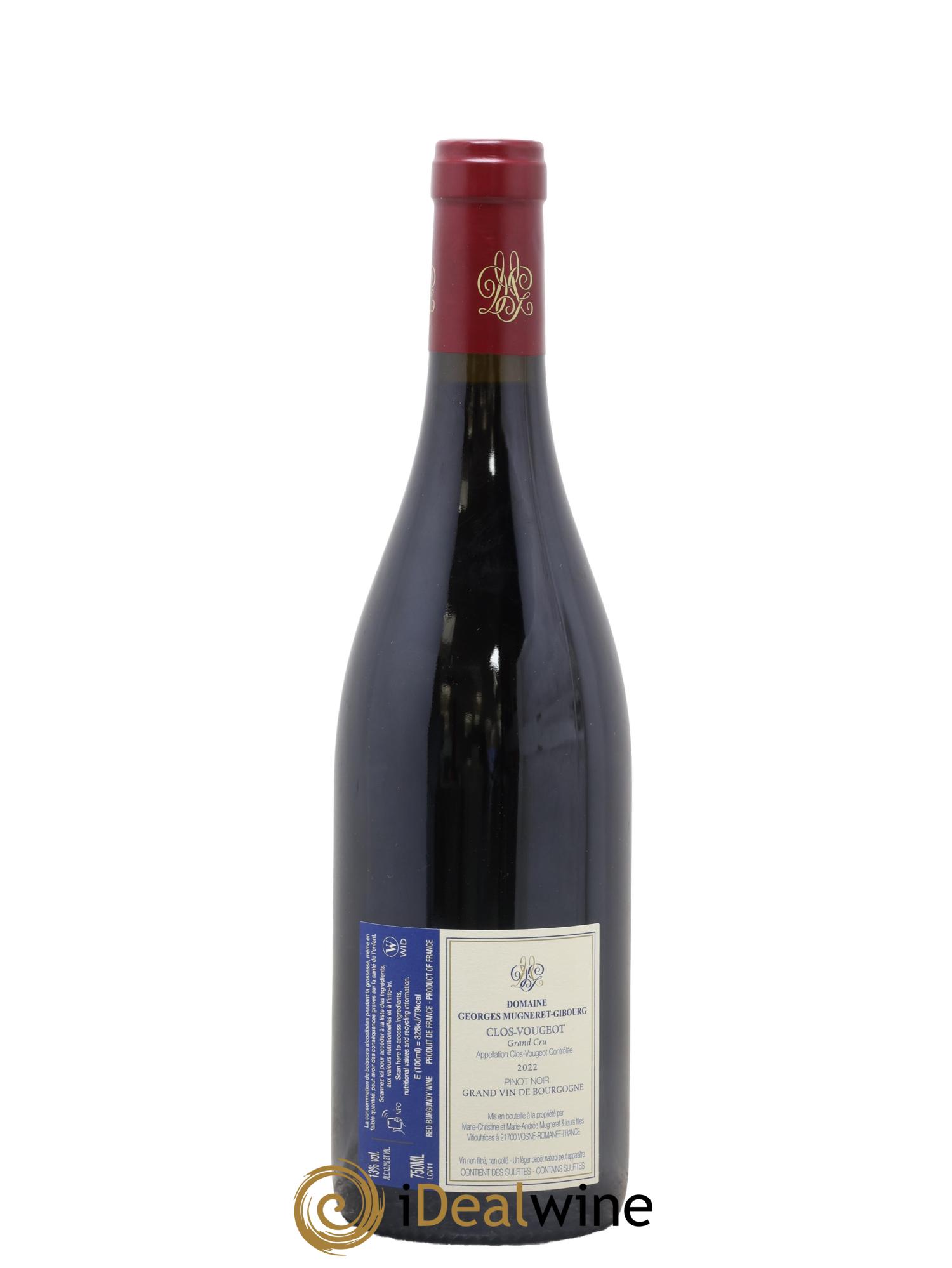 Clos de Vougeot Grand Cru Georges Mugneret-Gibourg (Domaine) 2022 - Lot de 1 bouteille - 1