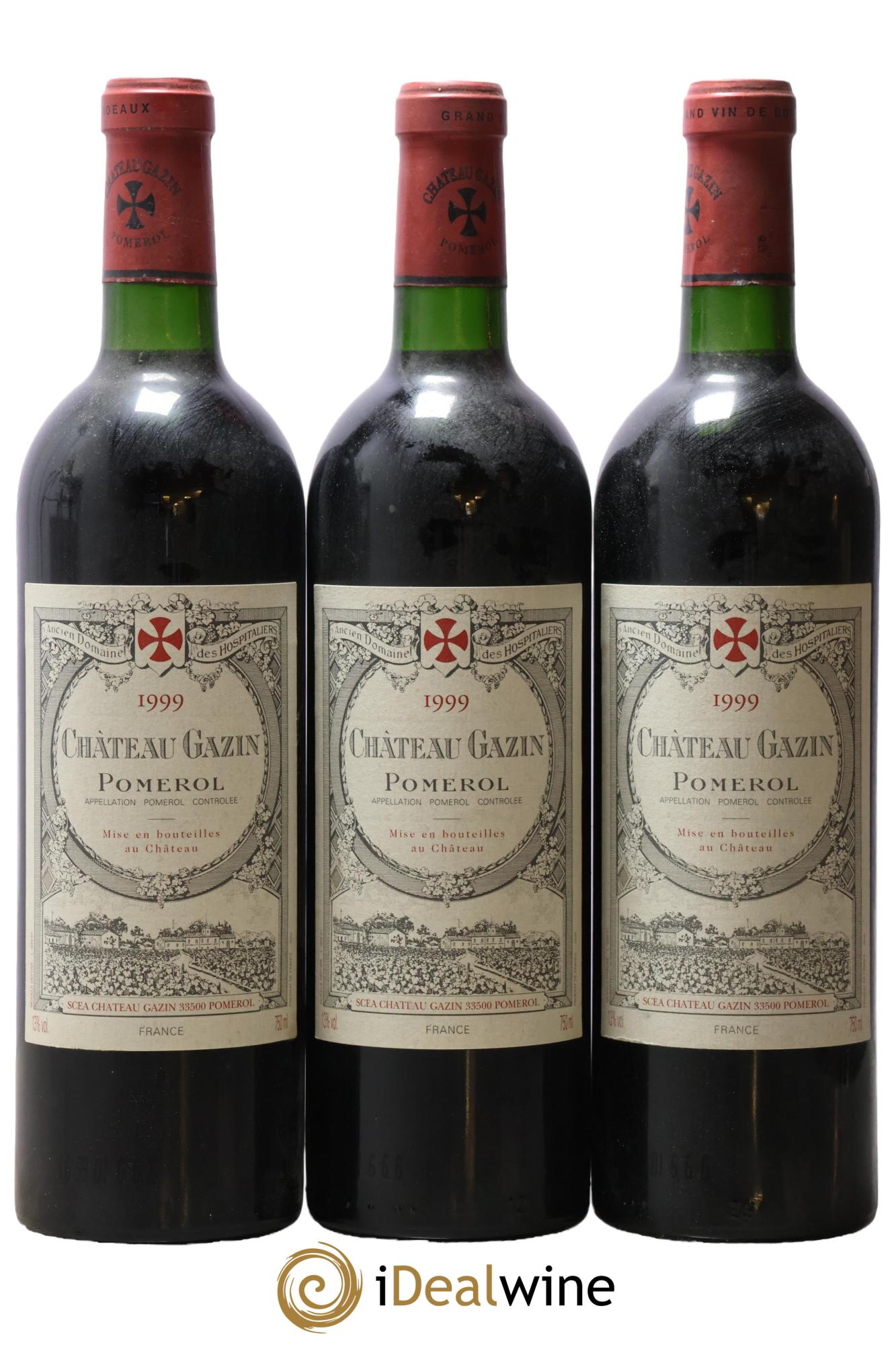 Château Gazin 1999 - Lot of 3 bottles - 0