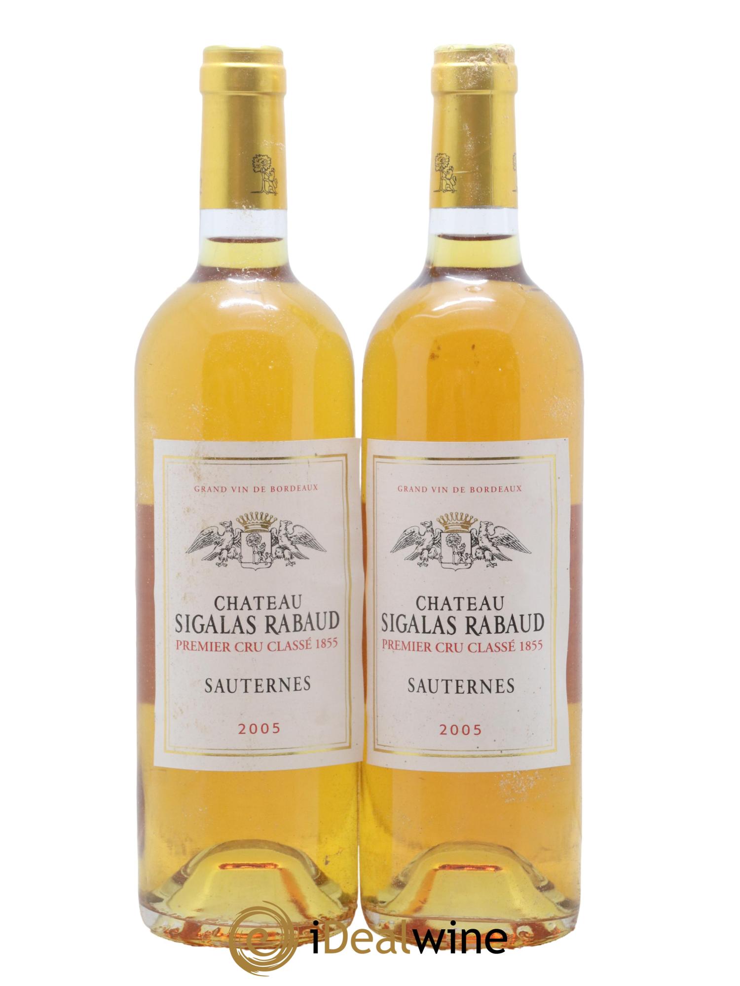 Château Sigalas Rabaud 1er Grand Cru Classé 2005 - Lotto di 2 bottiglie - 0