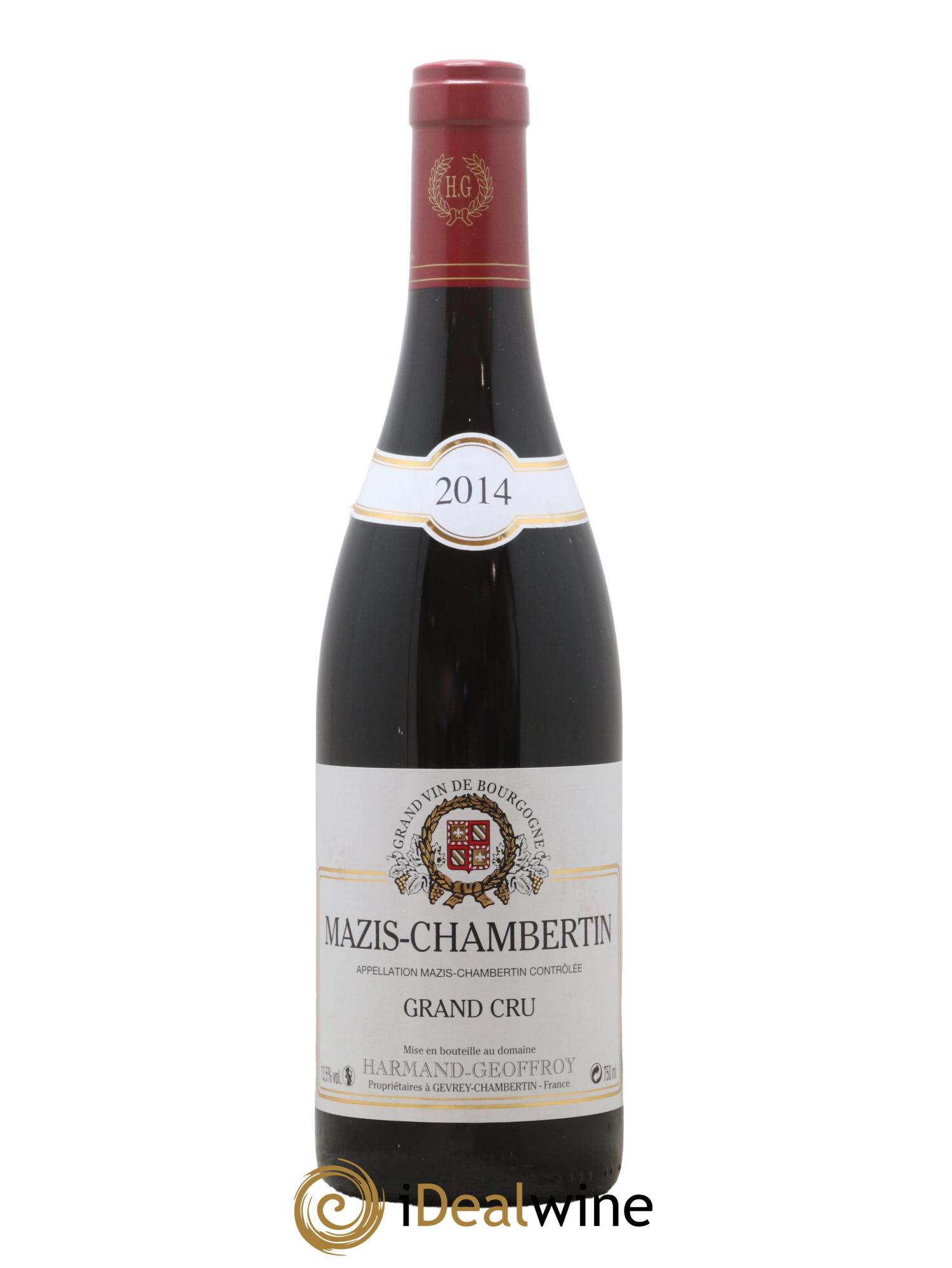 Mazis-Chambertin Grand Cru Harmand-Geoffroy (Domaine) 2014 - Lot de 1 bouteille - 0
