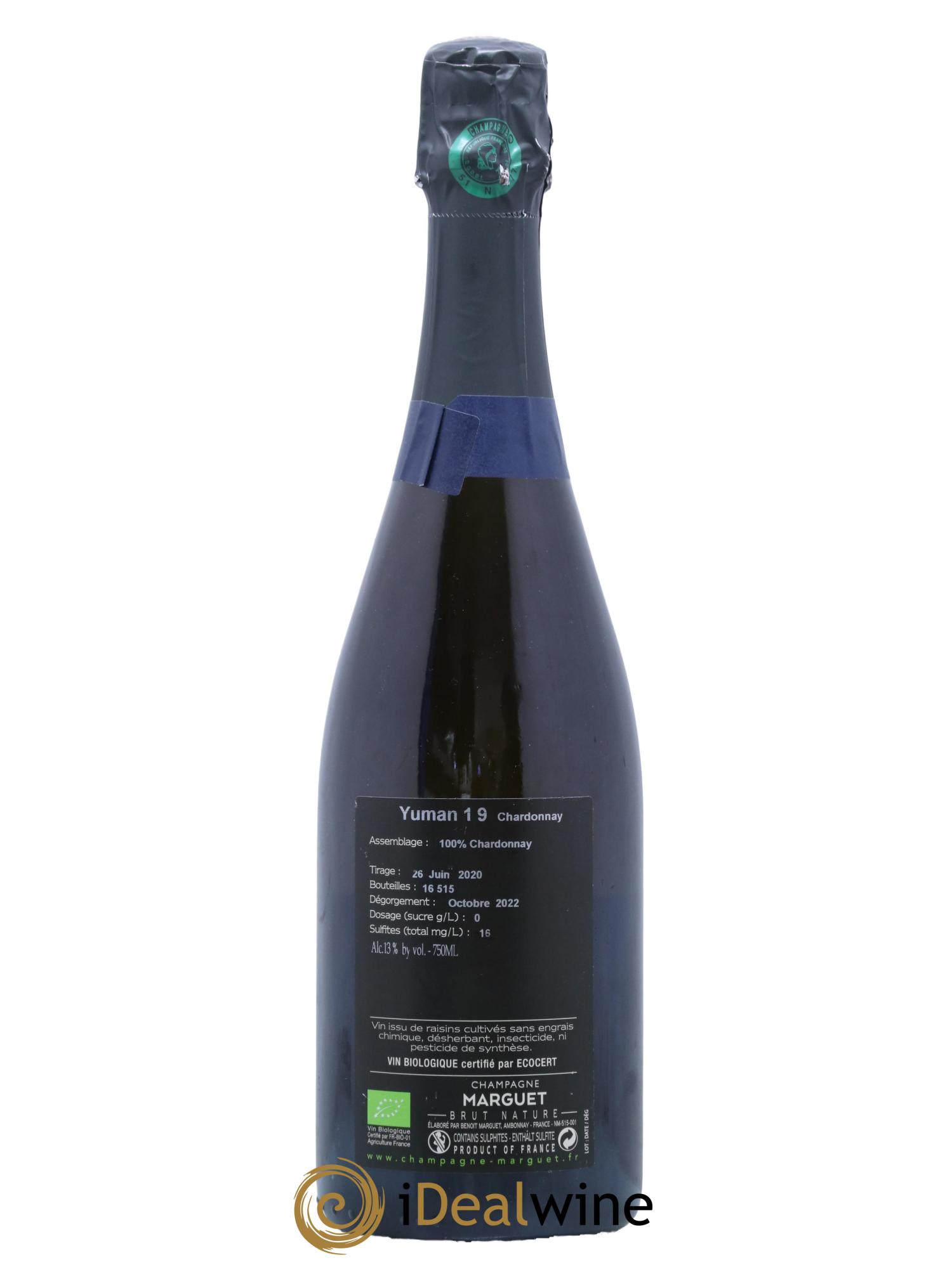 Champagne Extra Brut Yuman Maison Marguet 2019 - Lot de 1 bouteille - 1