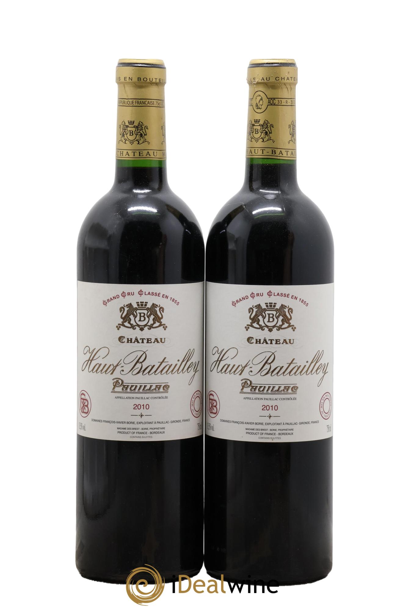 Château Haut Batailley 5ème Grand Cru Classé 2010 - Lot de 2 bouteilles - 0