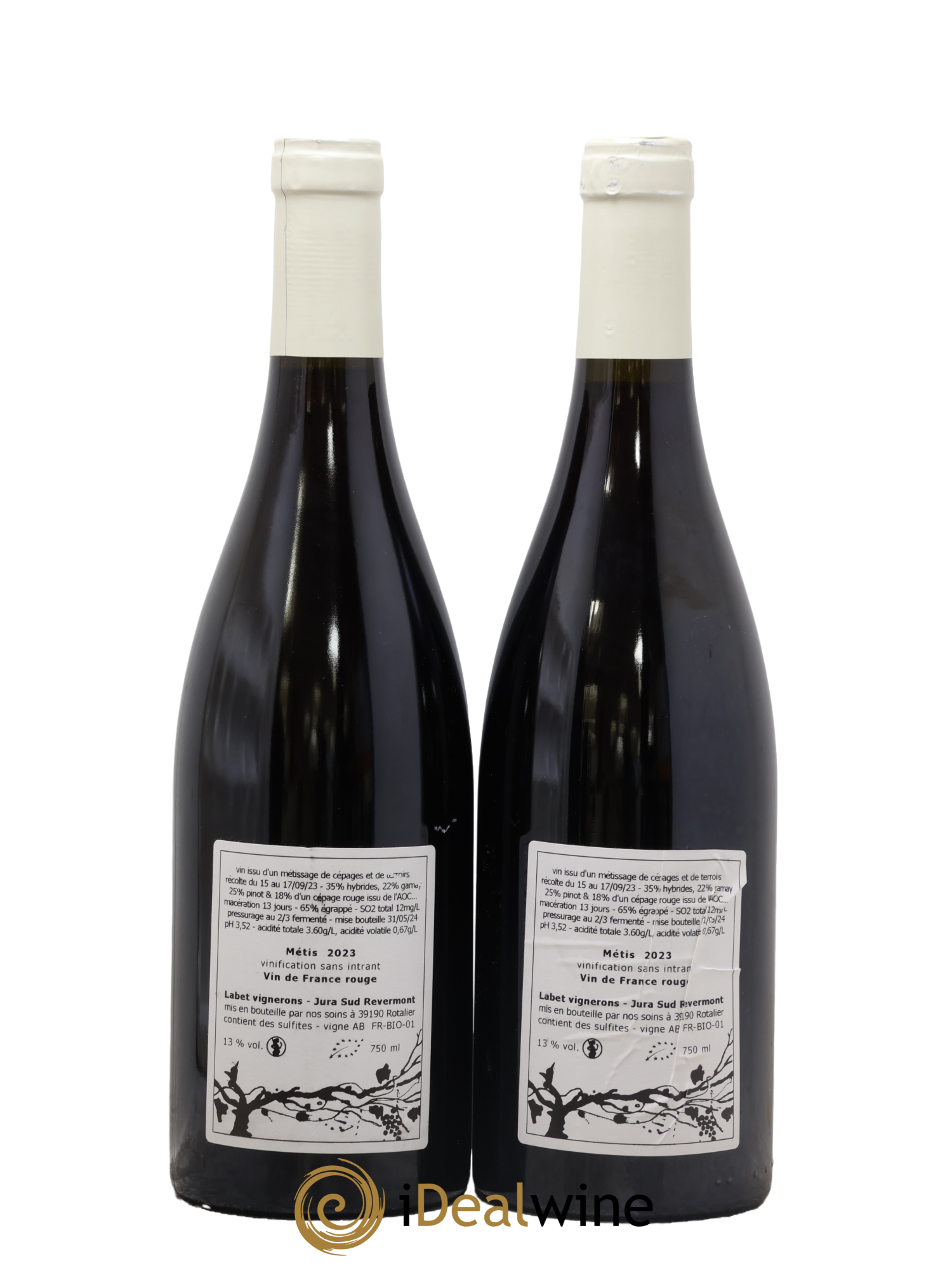 Vin de France Métis Romain - Julien - Charline Labet 2023 - Lot de 2 bouteilles - 1
