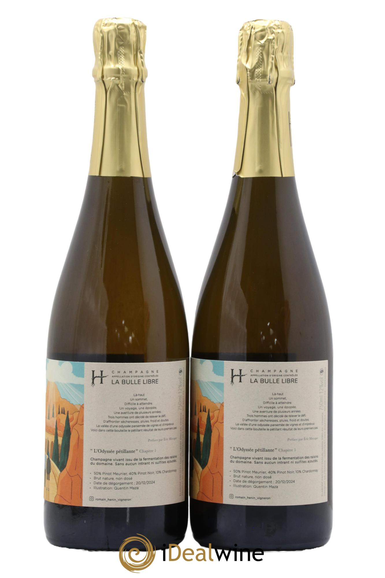 L'Odyssée Pétillante Chapitre 1 Romain Henin - Lotto di 2 bottiglie - 1