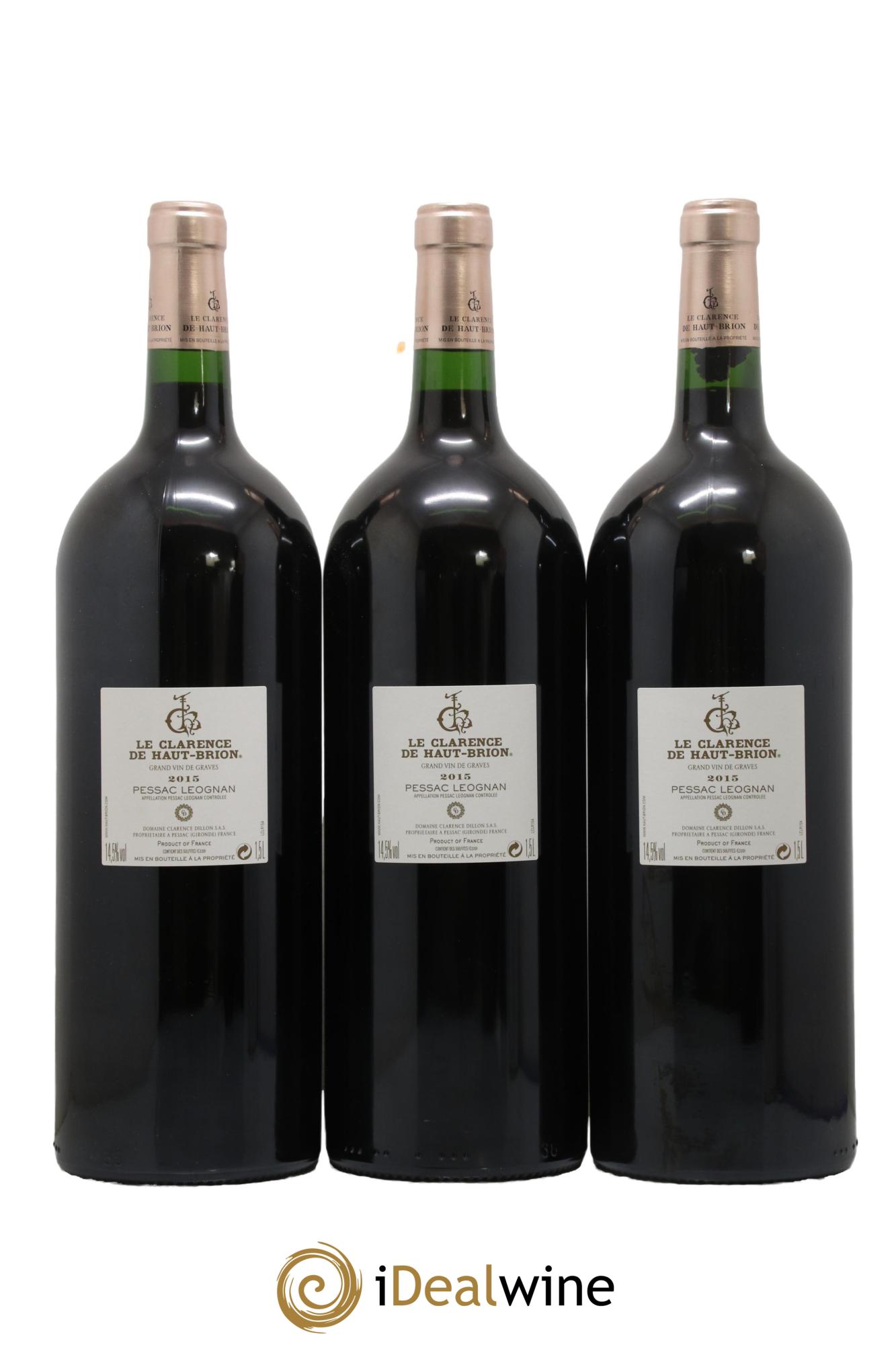 Clarence (Bahans) de Haut-Brion Second Vin 2015 - Lot de 3 magnums - 1