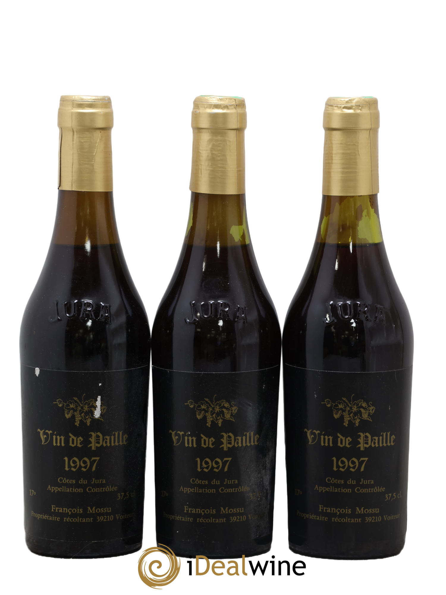 Côtes du Jura Vin de Paille François Mossu 1997 - Lot de 3 demi bouteilles - 0