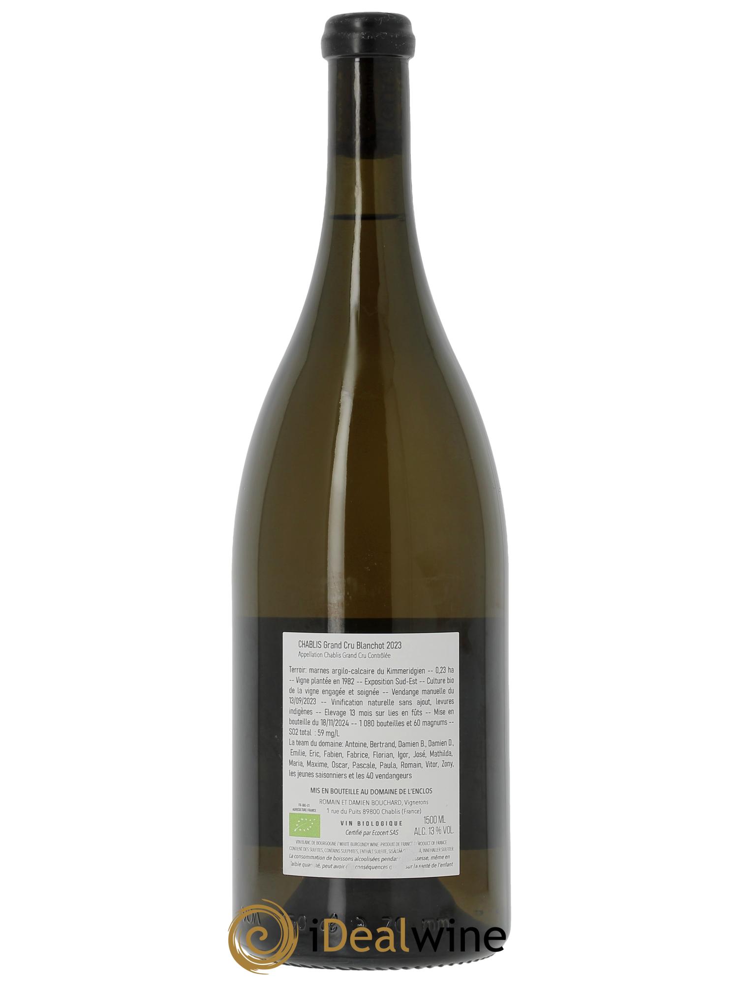Chablis Grand Cru Blanchot Domaine de l'Enclos  2023 - Lot de 1 magnum - 1