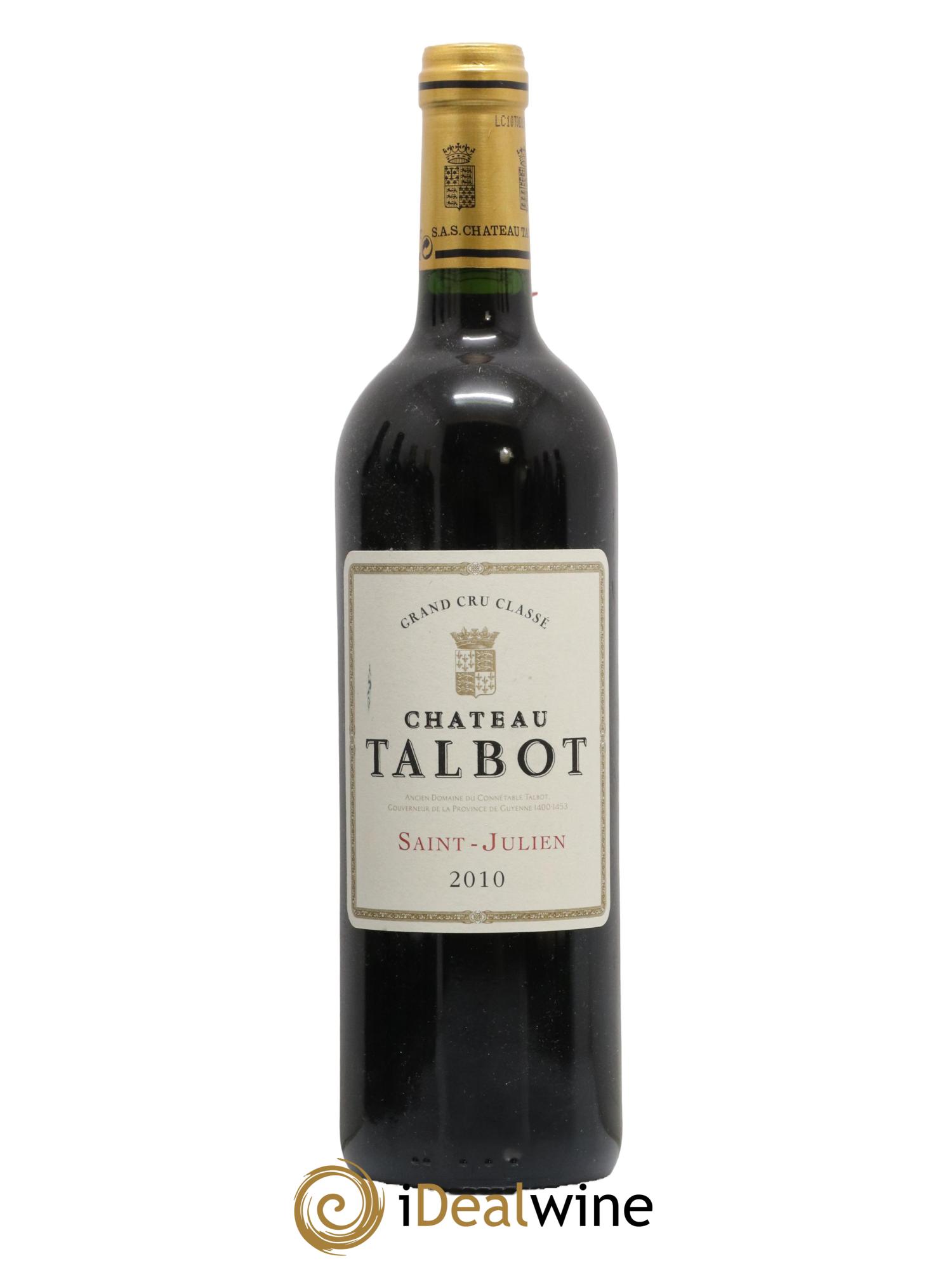 Château Talbot 4ème Grand Cru Classé 2010 - Lot de 1 bouteille - 0