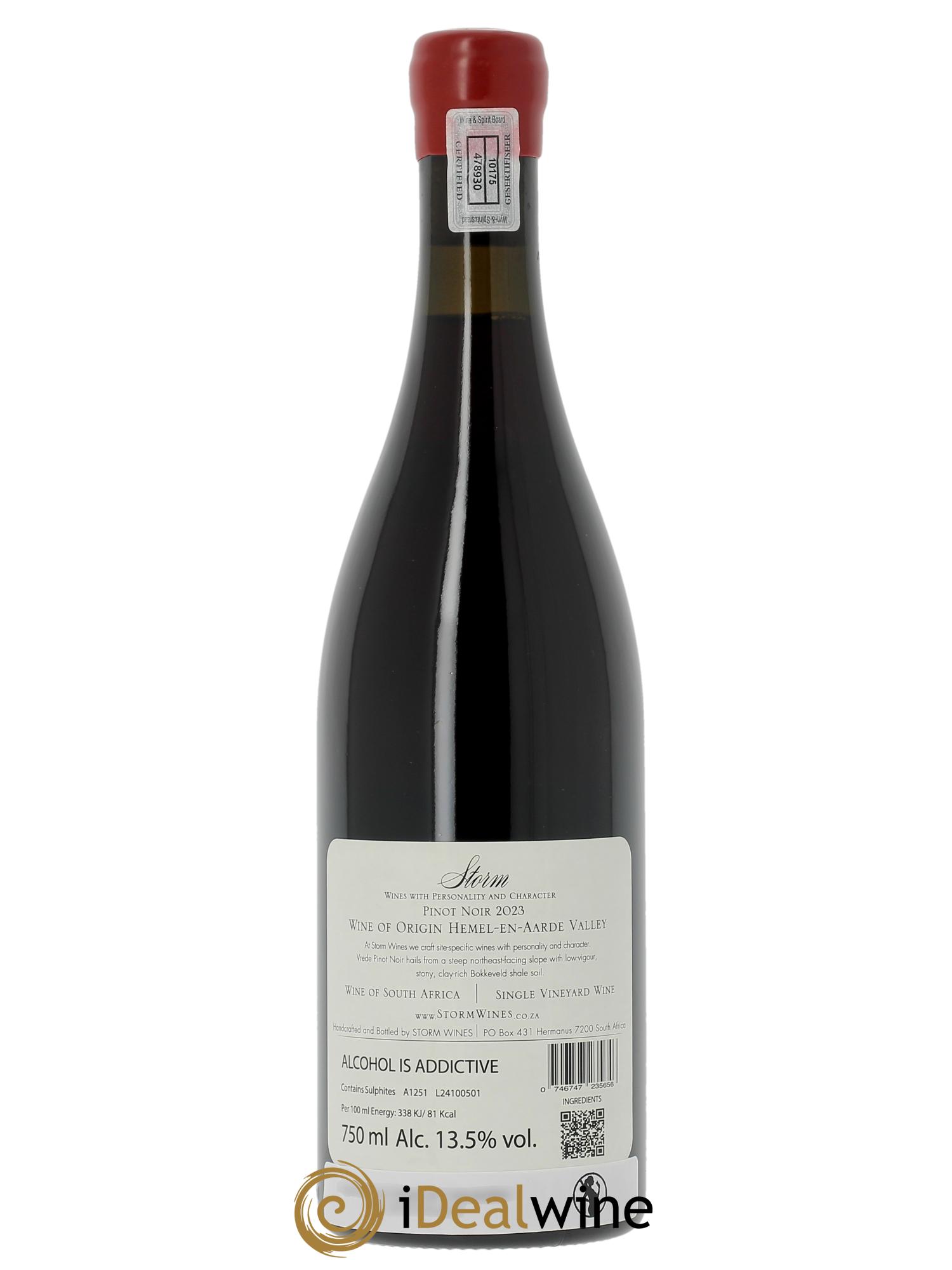 Hemel en Haarde Storm Wines Vrede Pinot Noir 2023 - Posten von 1 Flasche - 1