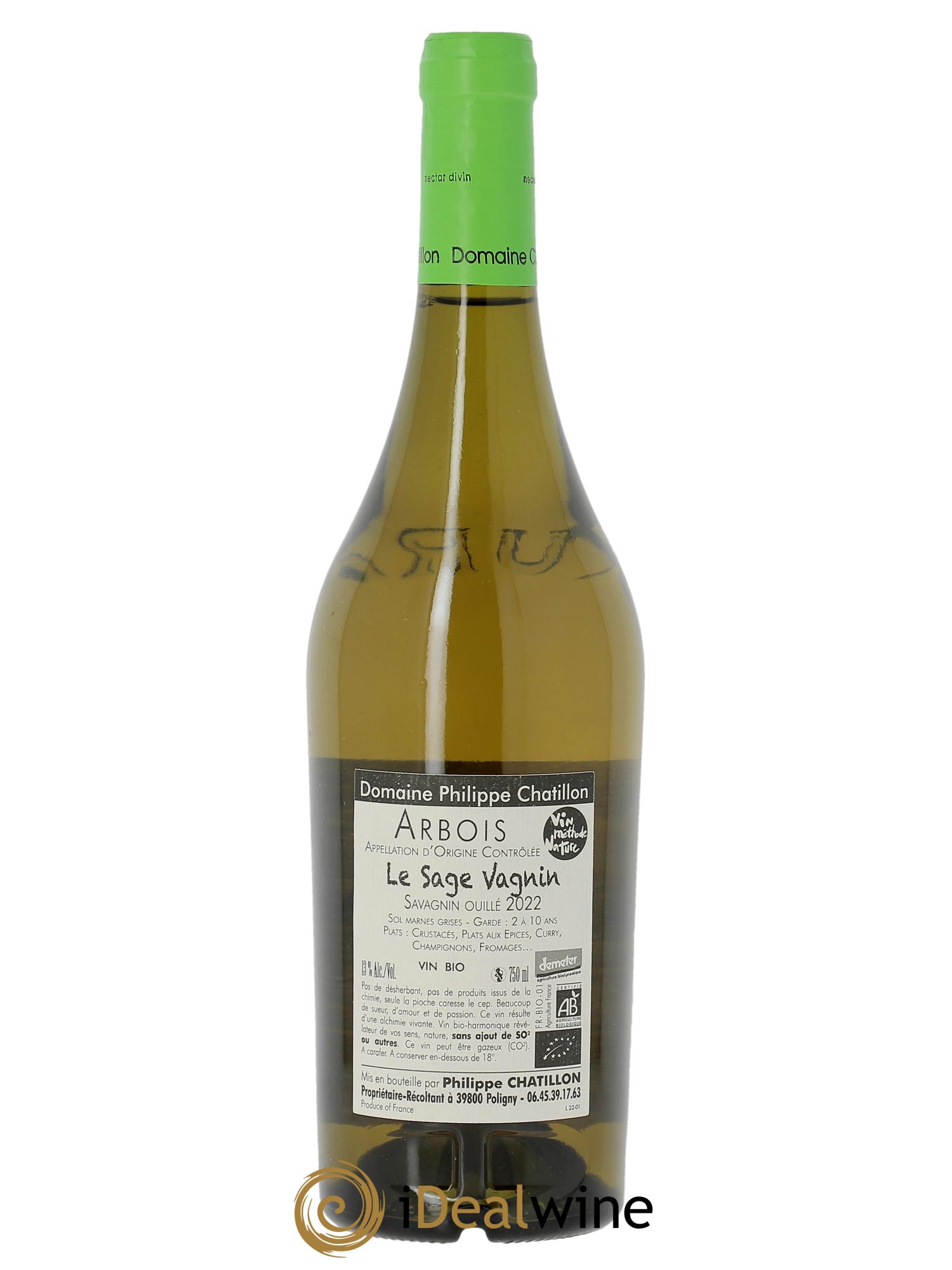 Arbois Le Sage Vagnin Philippe Chatillon 2022 - Lot of 1 bottle - 1