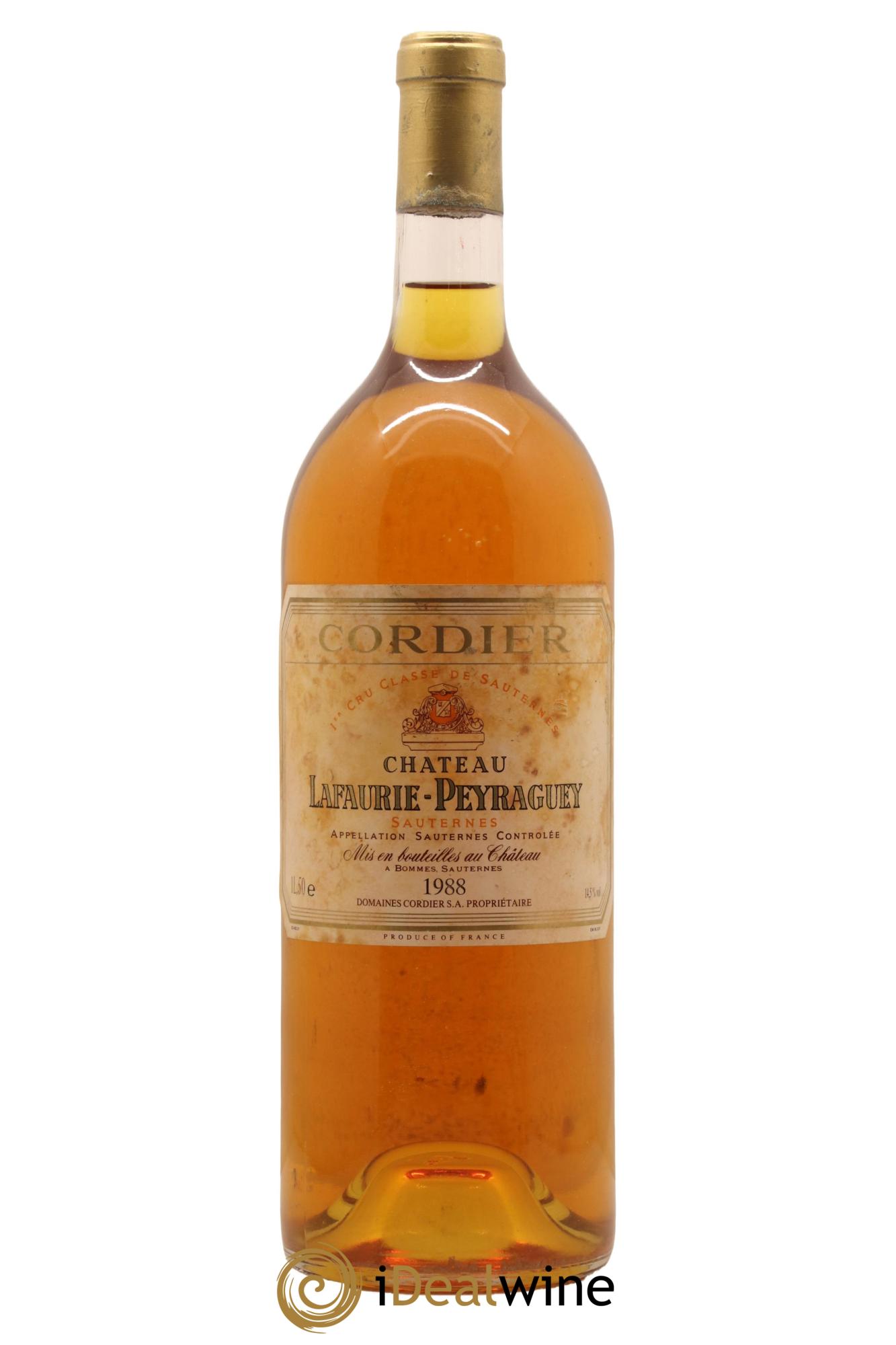 Château Lafaurie-Peyraguey 1er Grand Cru Classé 1988 - Lotto di 1 magnum - 0