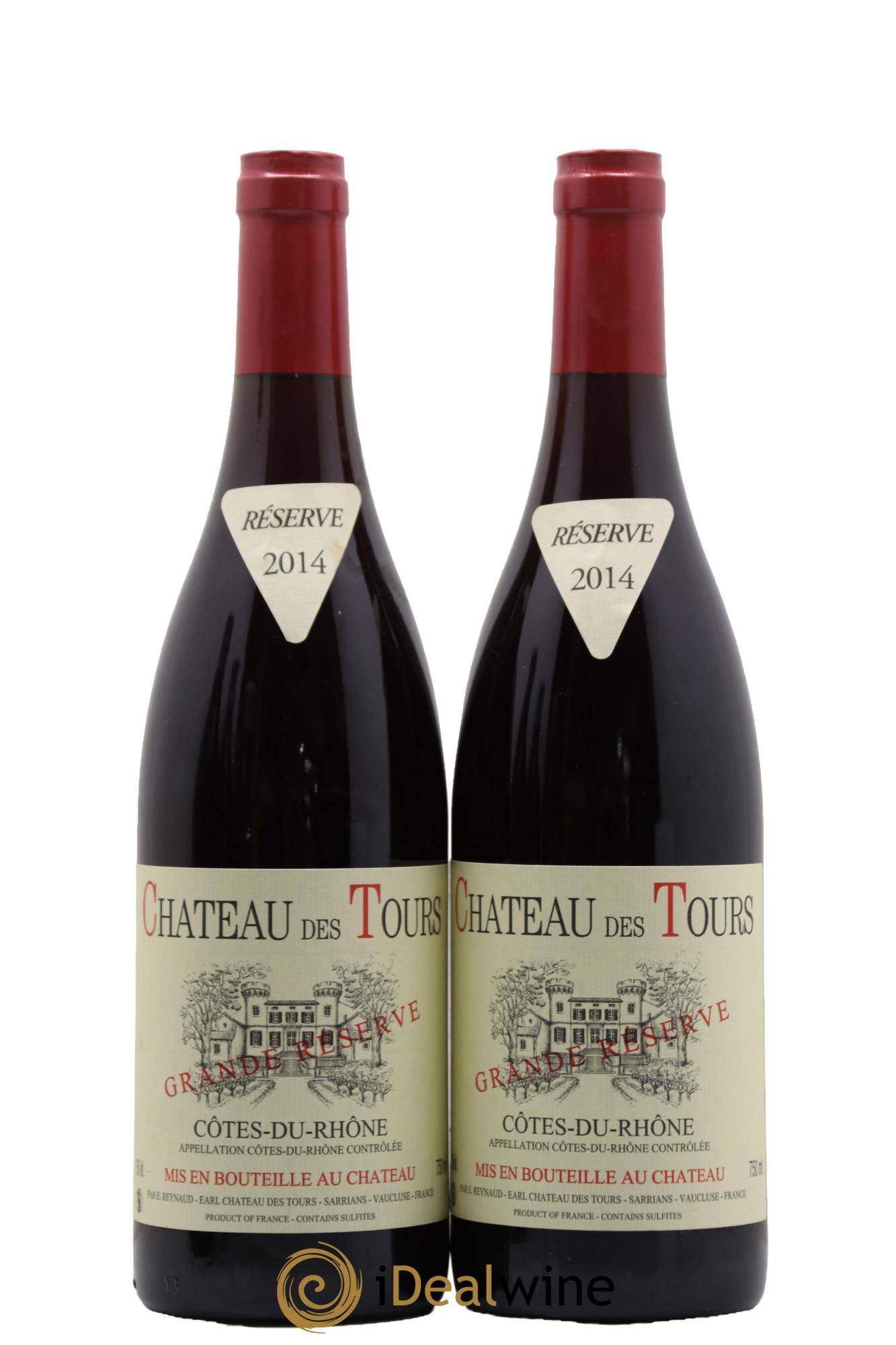 Côtes-du-Rhône Château des Tours Grande Réserve Emmanuel Reynaud 2014 - Lot de 2 bouteilles - 0