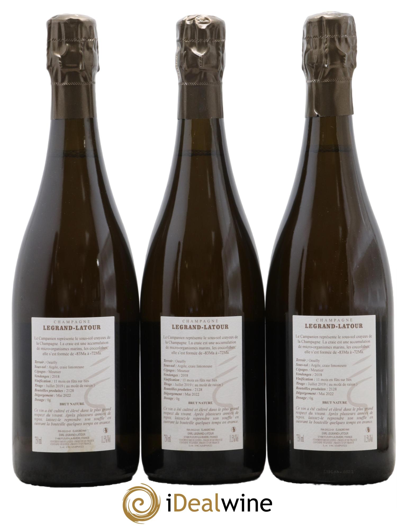 Campanien Legrand Latour 2018 - Lot de 3 bouteilles - 1