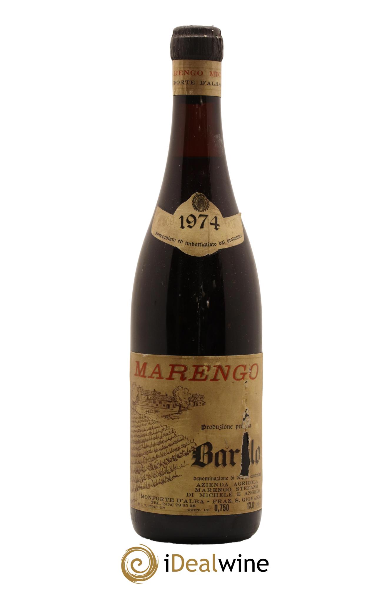 Barolo Stefano Marengo 1974 - Lot de 1 bouteille - 0