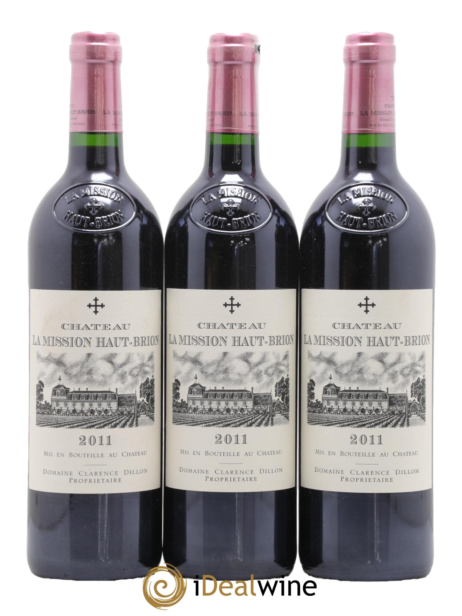 Château la Mission Haut-Brion Cru Classé de Graves 2011 - Lot of 3 bottles - 0