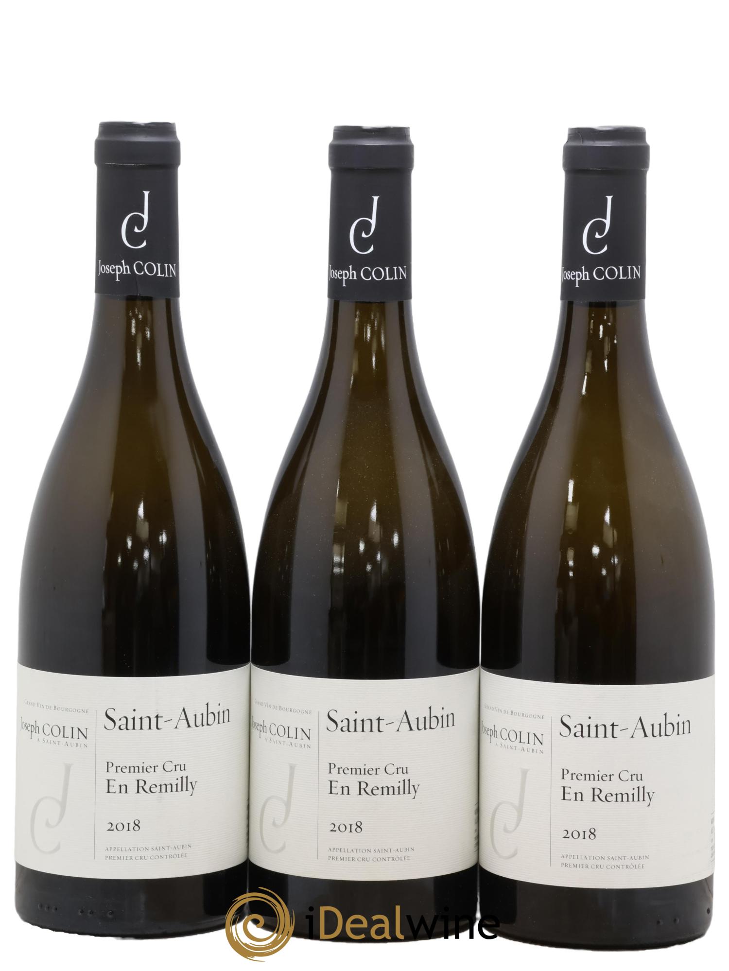Saint-Aubin 1er Cru En Remilly Joseph Colin 2018 - Lot of 3 bottles - 0