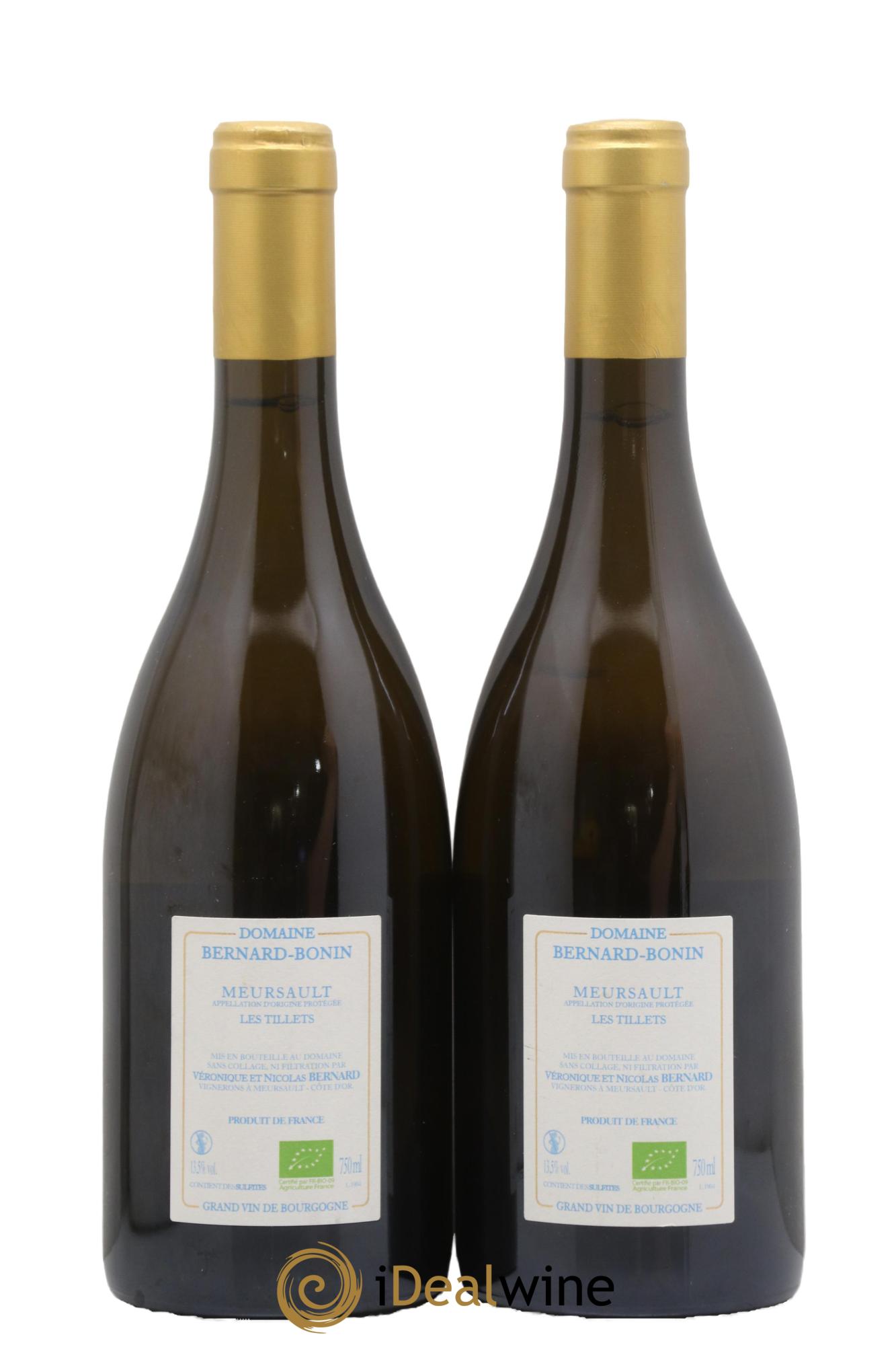 Meursault Les Tillets Bernard Bonin 2019 - Lot de 2 bouteilles - 1