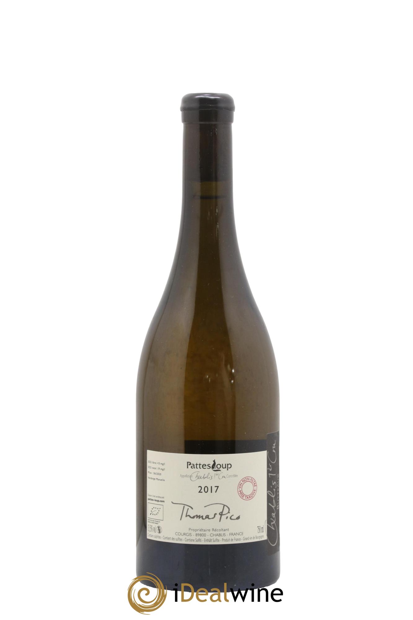 Chablis 1er Cru Butteaux Pattes Loup (Domaine) 2017 - Lot de 1 bouteille - 1