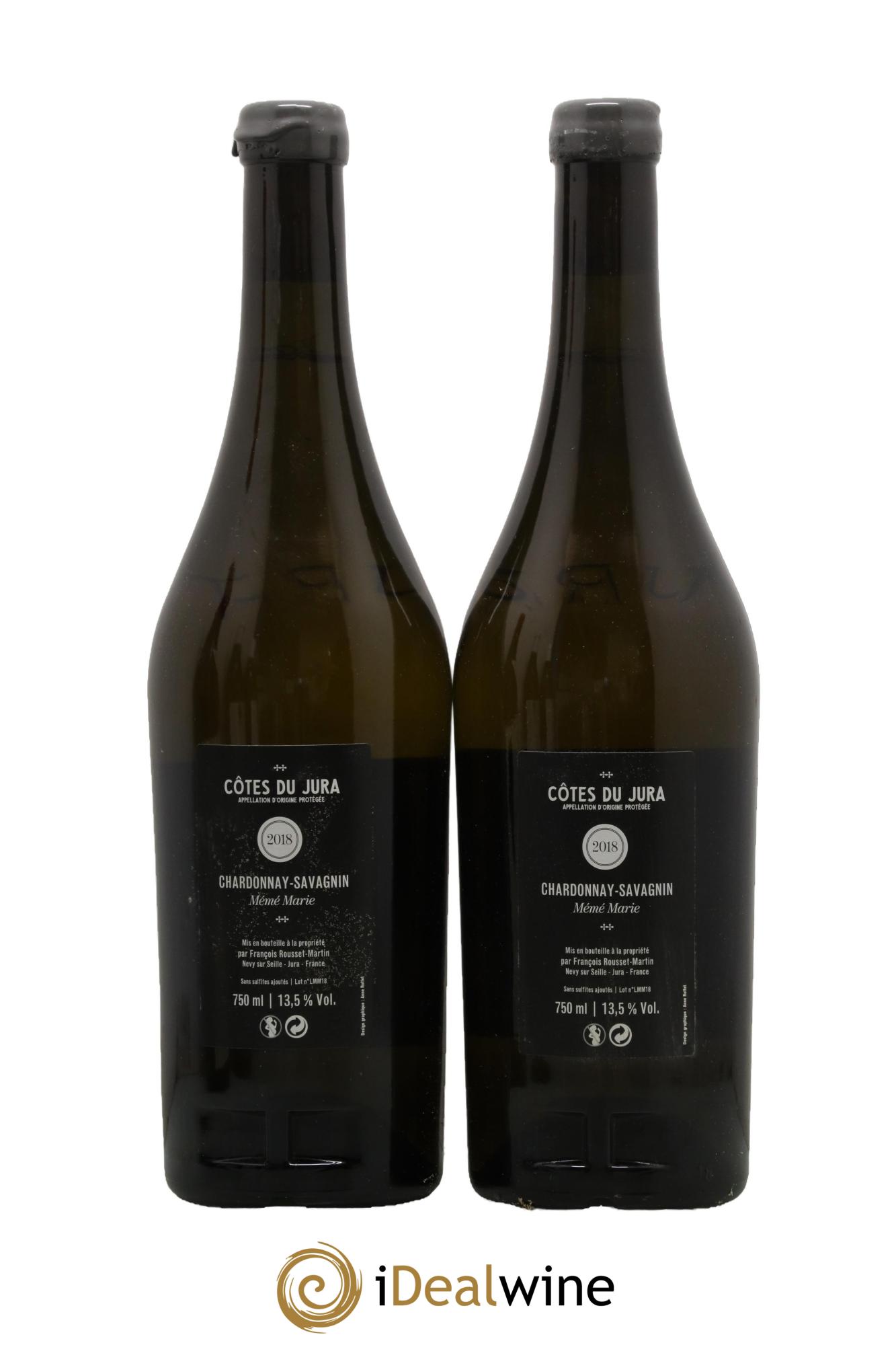 Côtes du Jura Mémé Marie François Rousset Martin 2018 - Posten von 2 Flaschen - 1