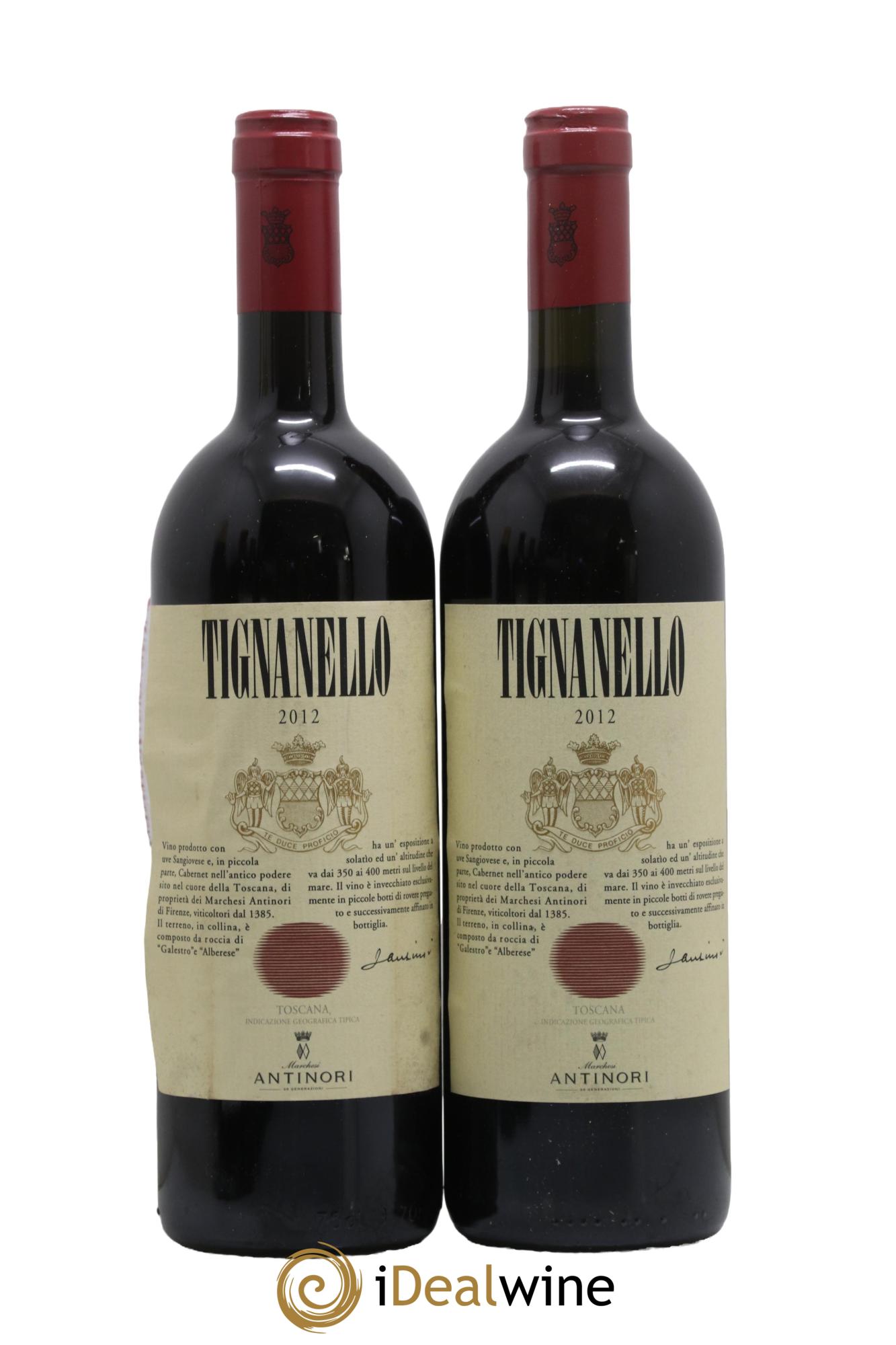 Toscana IGT Tignanello Tenuta Tignanello - Marchesi Antinori 2012 - Lot de 2 bouteilles - 0