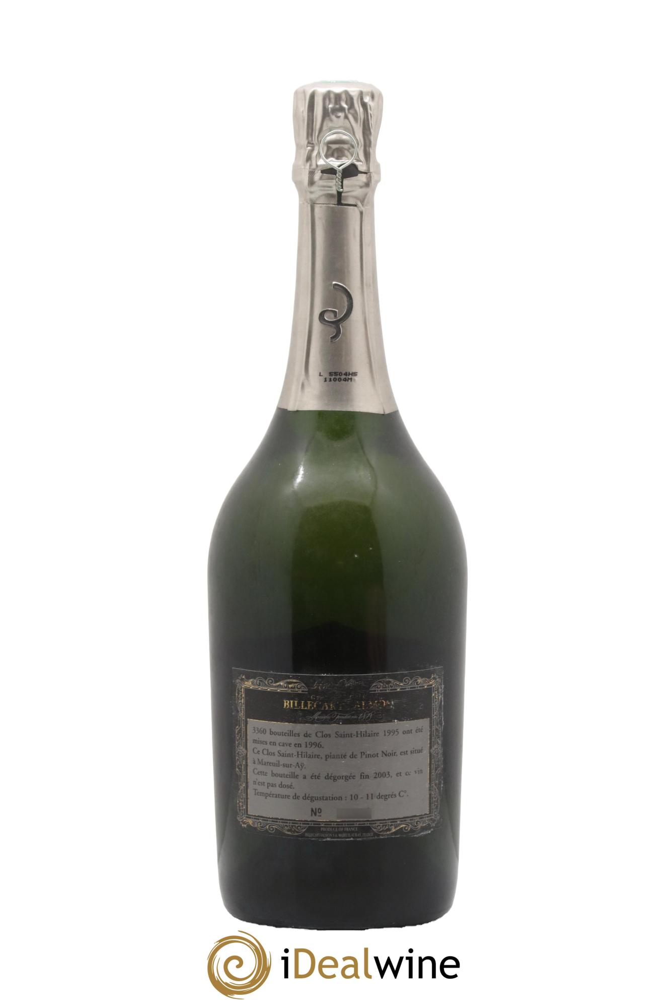 Le Clos Saint-Hilaire Billecart-Salmon 1995 - Lot de 1 bouteille - 2