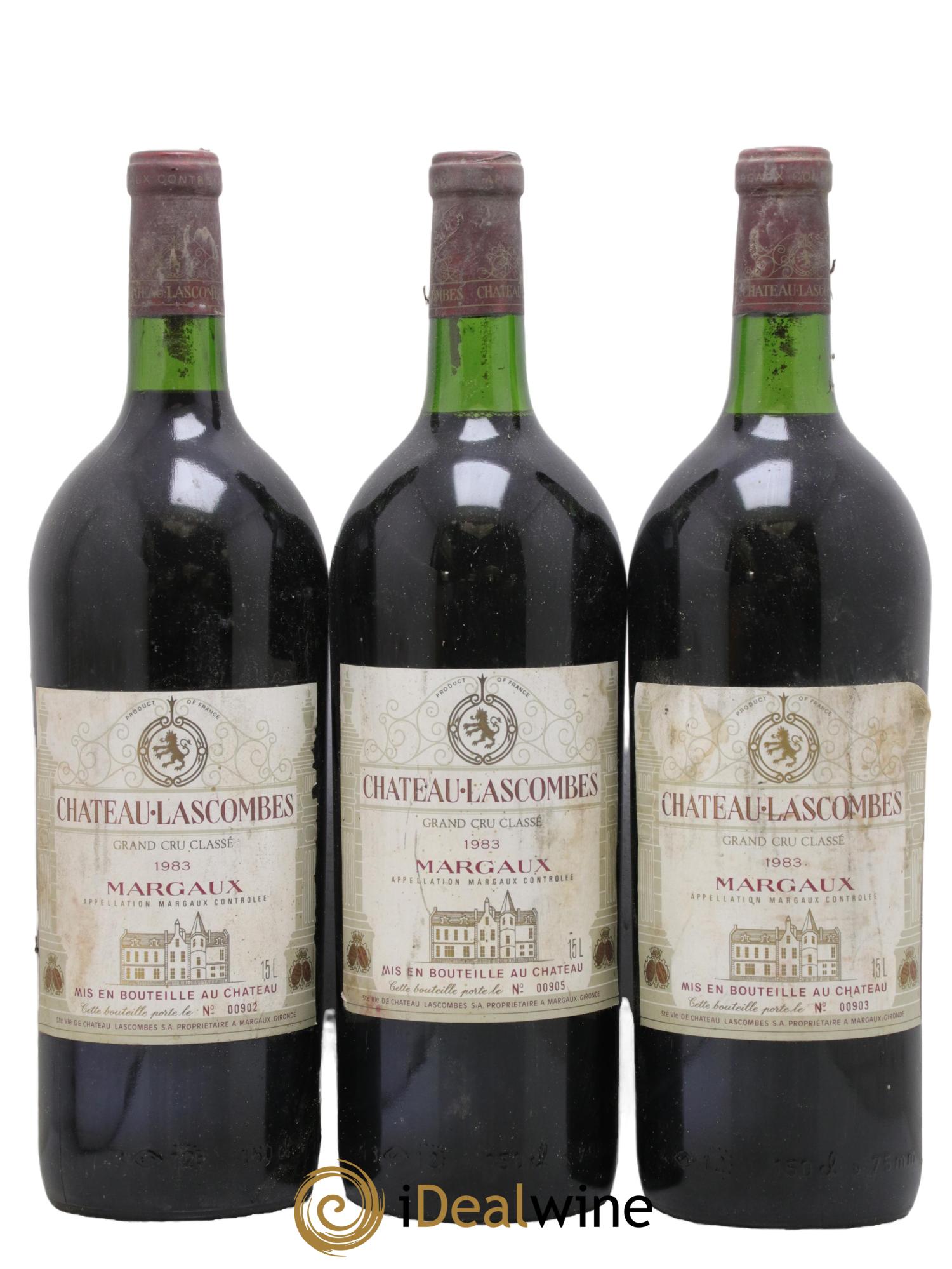 Château Lascombes 2ème Grand Cru Classé 1983 - Posten von 3 Magnum - 0
