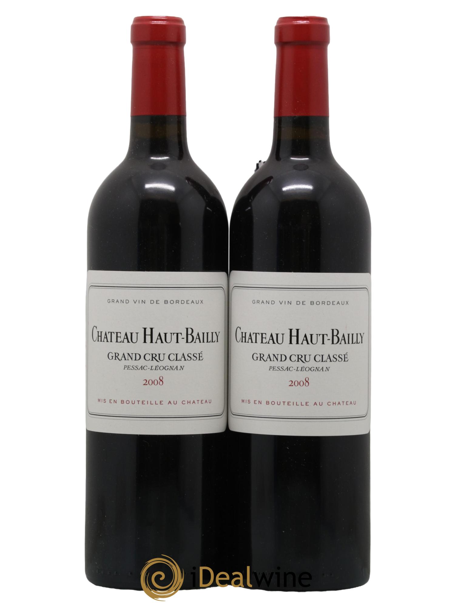 Château Haut-Bailly Cru Classé de Graves 2008 - Lot de 2 bouteilles - 0