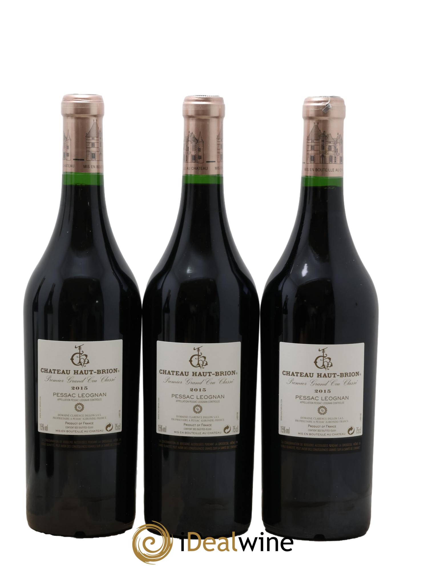 Château Haut Brion 1er Grand Cru Classé 2015 - Lot de 6 bouteilles - 2