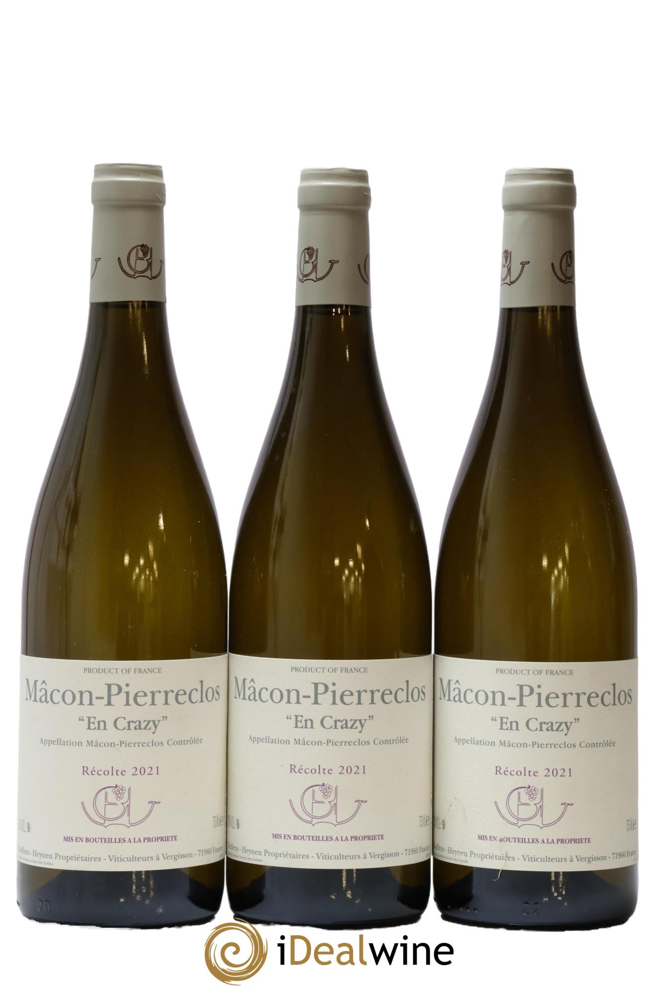 Mâcon Pierreclos En Crazy Guffens-Heynen 2021 - Lot de 3 bouteilles - 0