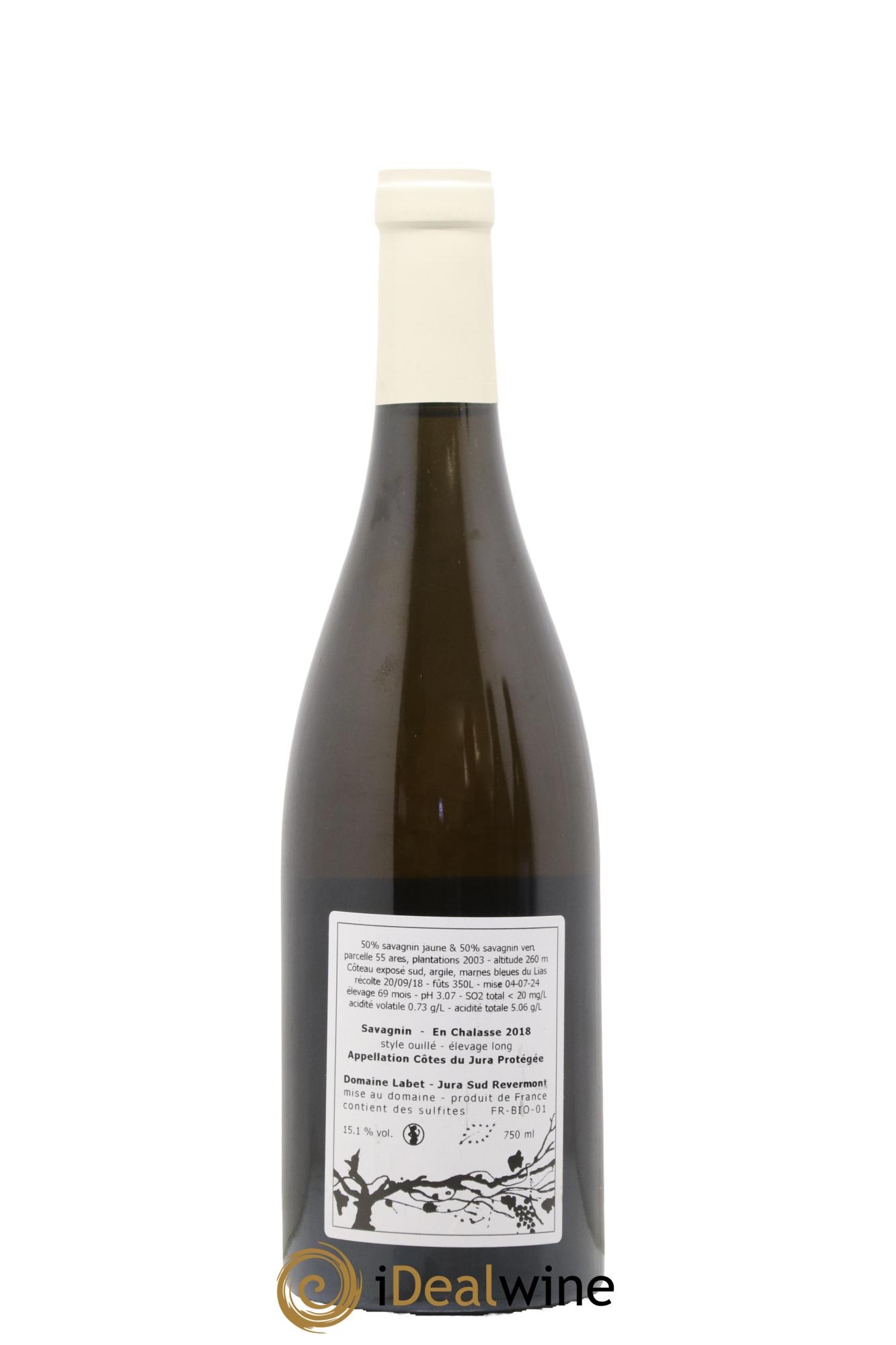 Côtes du Jura Savagnin en Chalasse élevage long Domaine Labet 2018 - Posten von 1 Flasche - 1