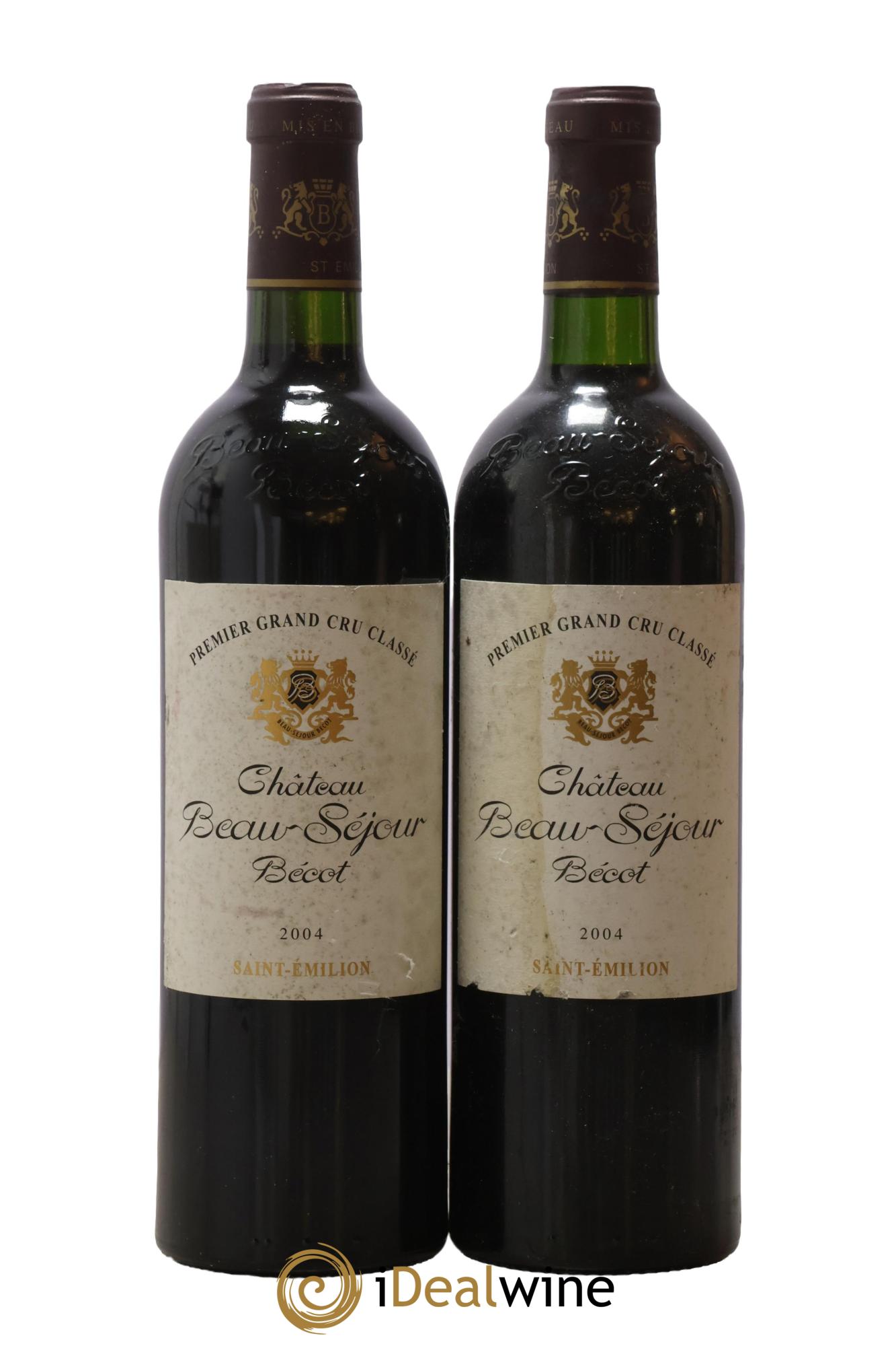 Château Beau-Séjour Bécot 1er Grand Cru Classé B 2004 - Lot of 2 bottles - 0