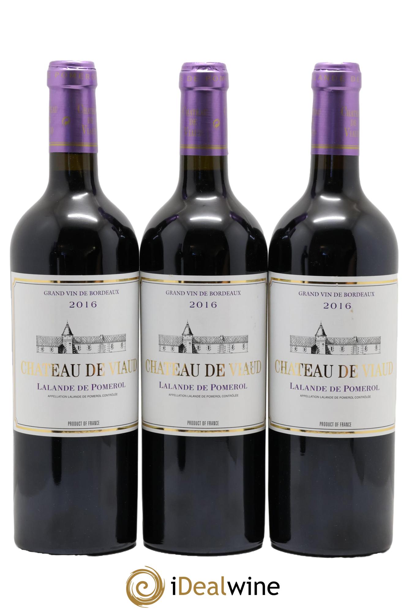 Lalande-de-Pomerol Château de Viaud 2016 - Lot de 3 bouteilles - 0