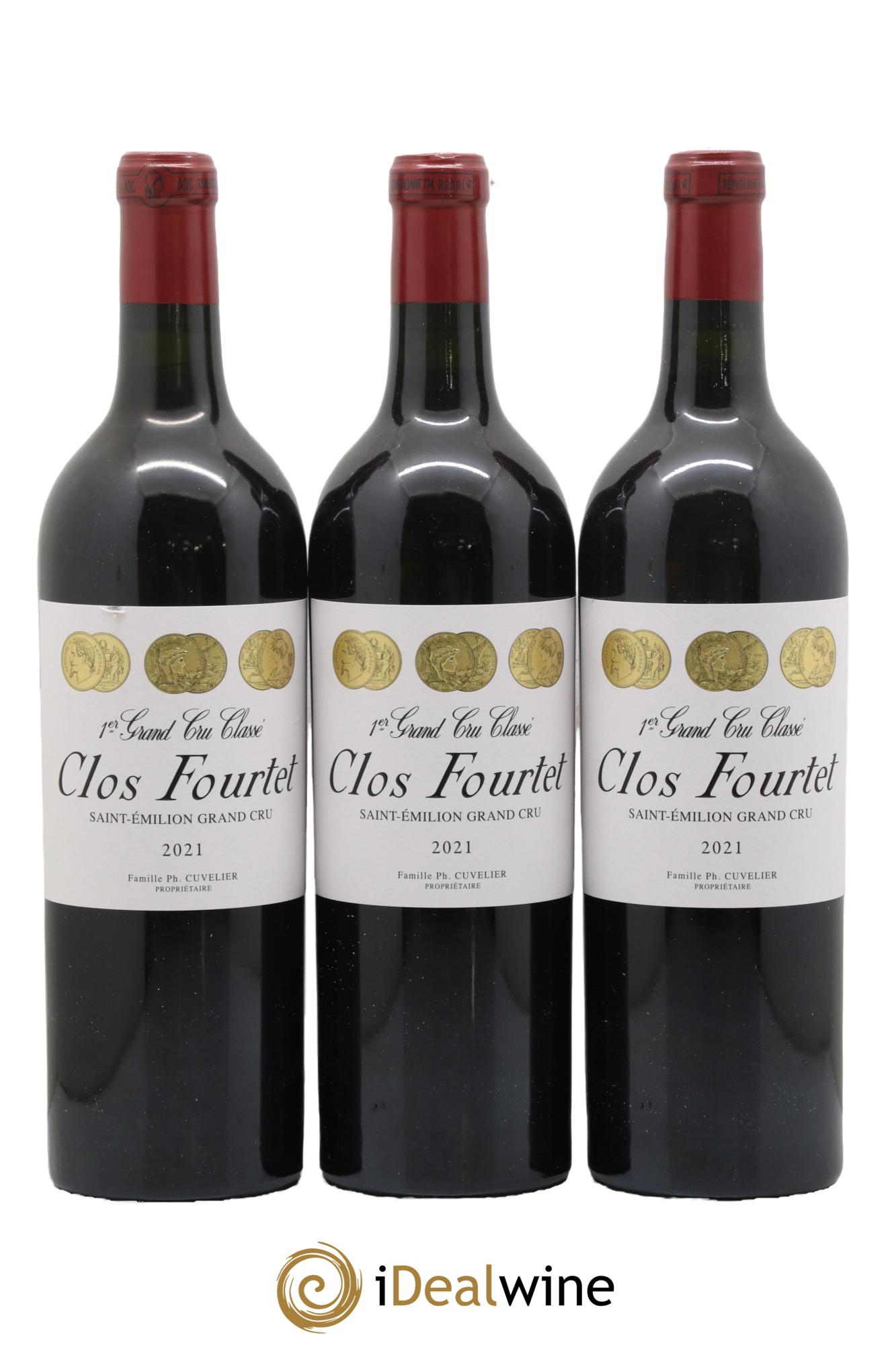 Clos Fourtet 1er Grand Cru Classé B 2021 - Posten von 3 Flaschen - 0