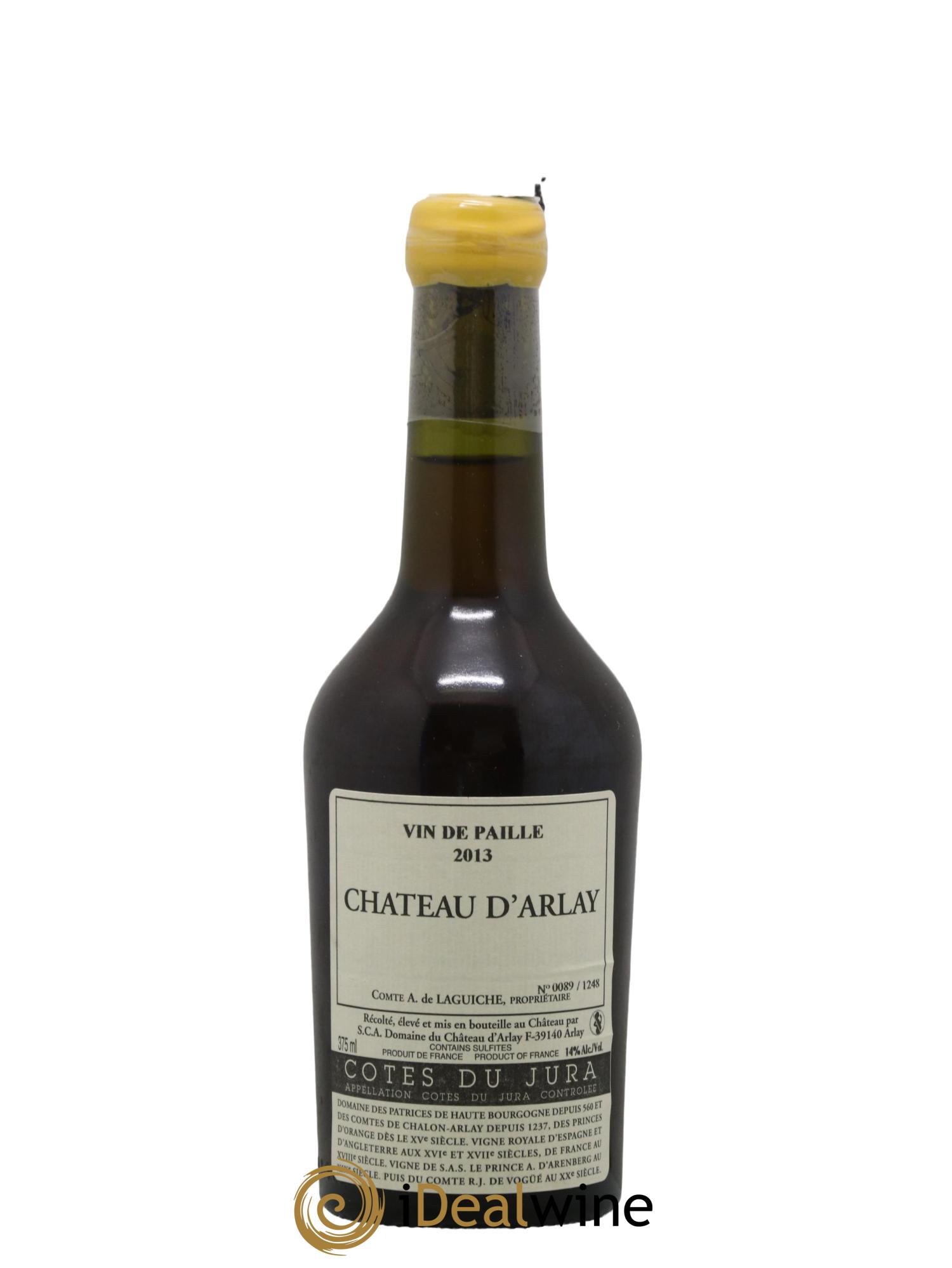 Côtes du Jura Vin de Paille Château d'Arlay 2013 - Lot de 1 demi bouteille - 0