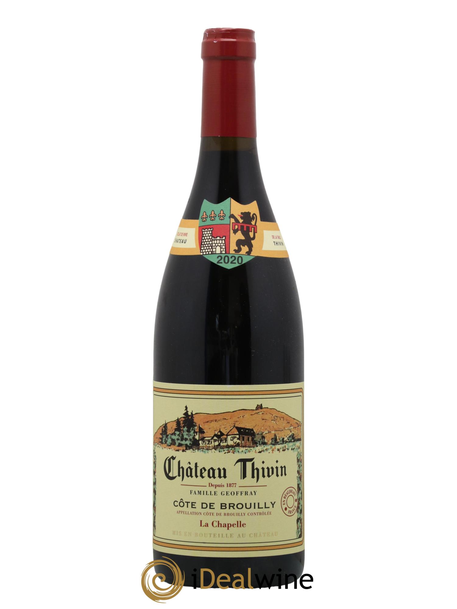 Côte de Brouilly Cuvée La Chapelle Château Thivin 2020 - Lot de 1 bouteille - 0