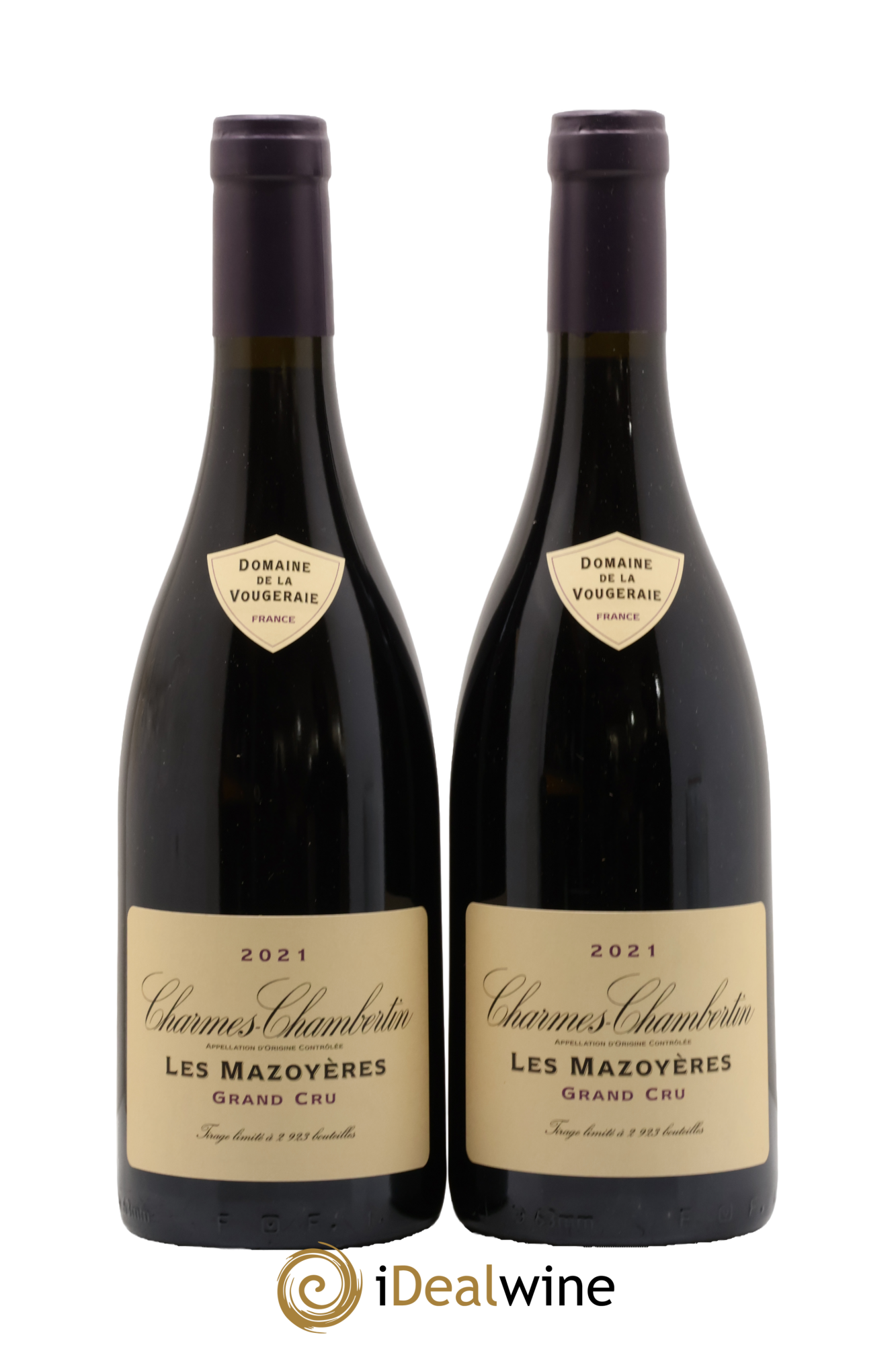 Charmes-Chambertin Grand Cru Les Mazoyères La Vougeraie 2021 - Lot de 2 bouteilles - 0