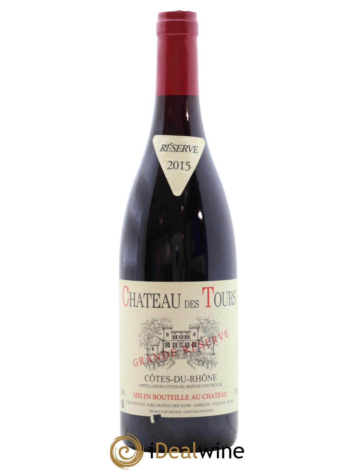 Côtes-du-Rhône Château des Tours Grande Réserve Emmanuel Reynaud 2015 - Lot de 1 bouteille - 0