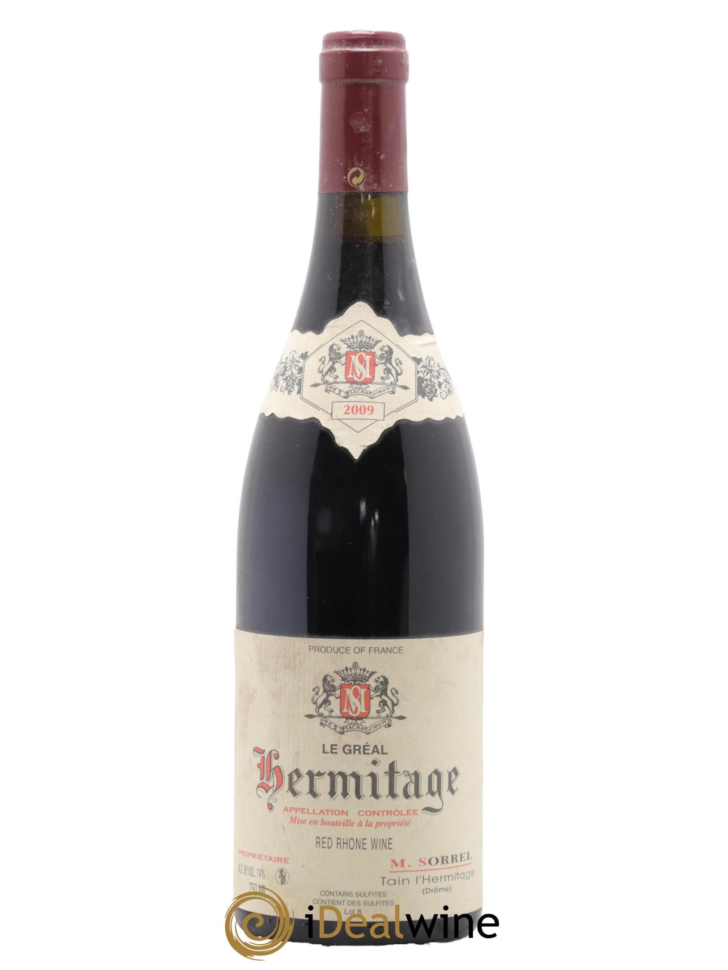 Hermitage Le Gréal Marc Sorrel 2009 - Lot de 1 bouteille - 0