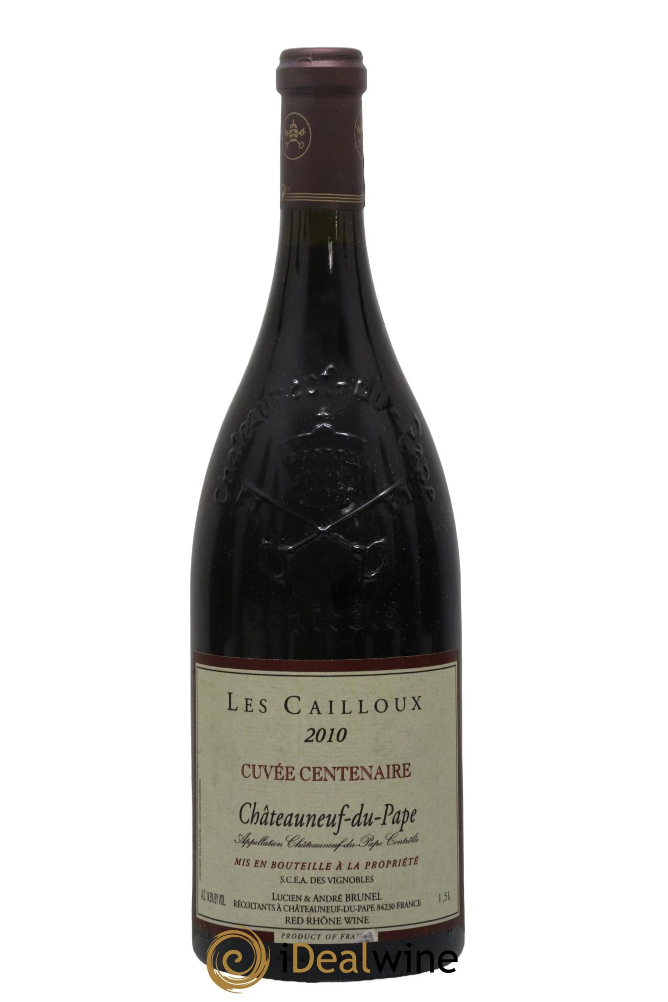 Châteauneuf-du-Pape Les Cailloux Cuvée Centenaire André Brunel 2010 - Lot de 1 magnum - 0