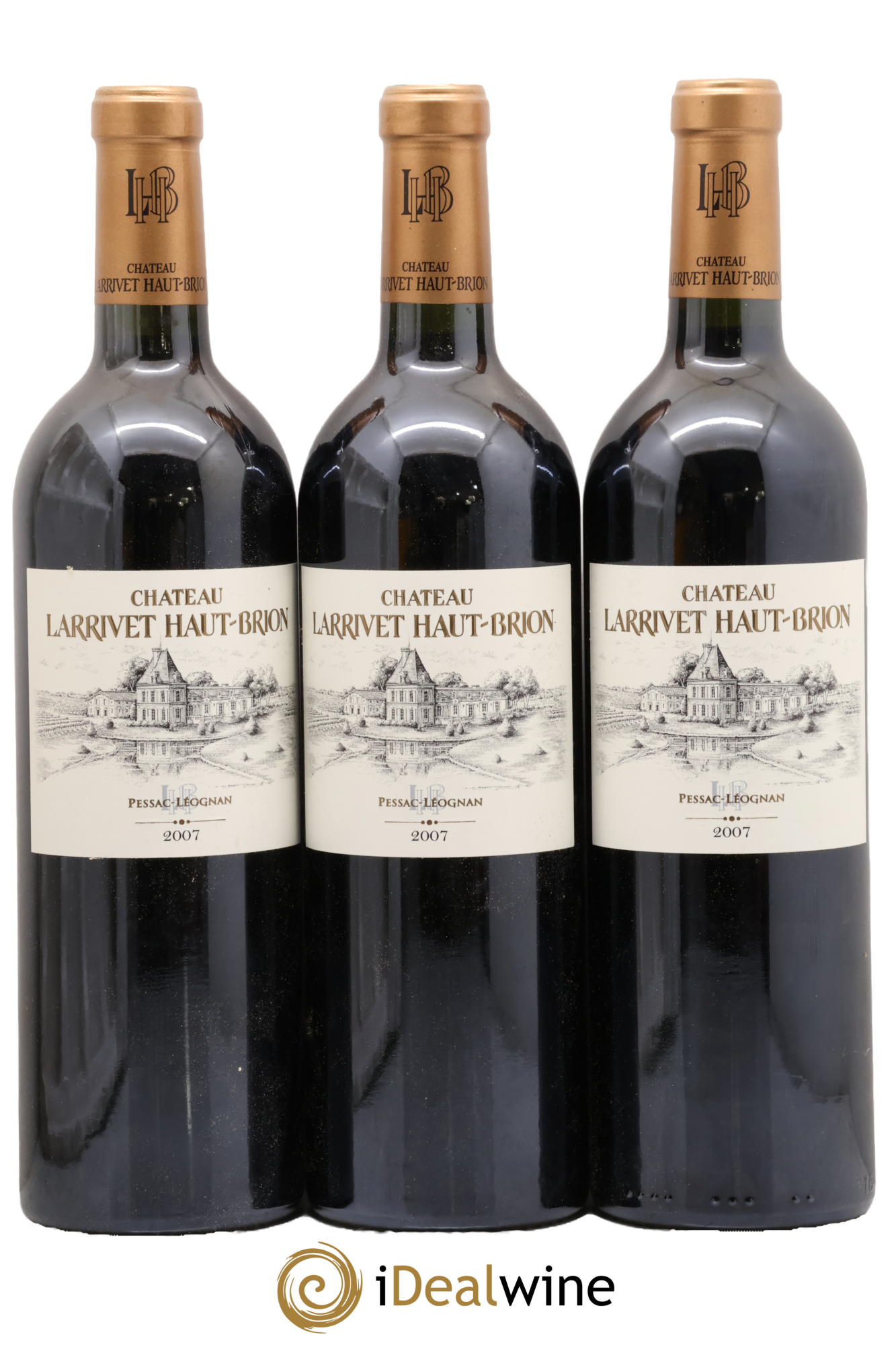 Château Larrivet Haut-Brion 2007 - Lot de 3 bouteilles - 0