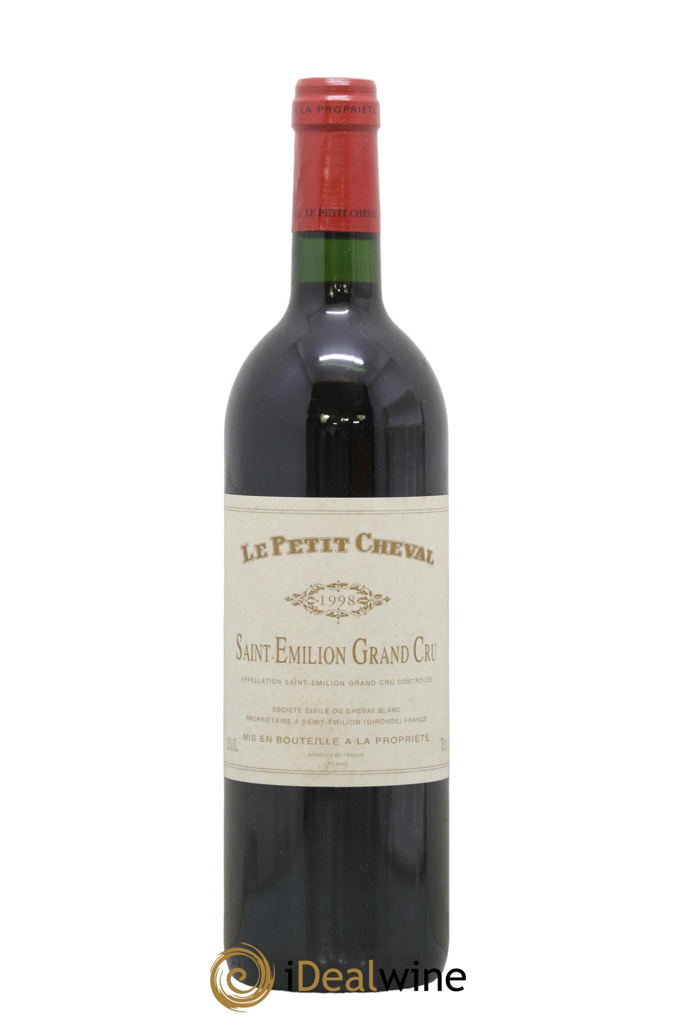 Le Petit Cheval Second Vin 1998 - Lot de 1 bouteille - 0
