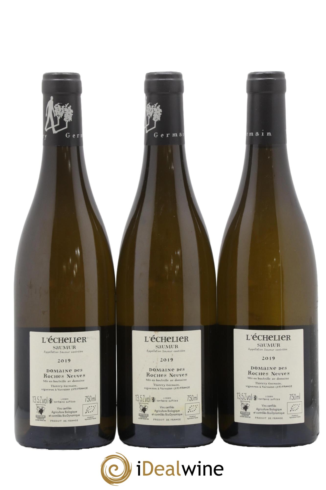 Saumur l'Echelier Domaine des Roches Neuves - Thierry Germain 2019 - Lot of 3 bottles - 1
