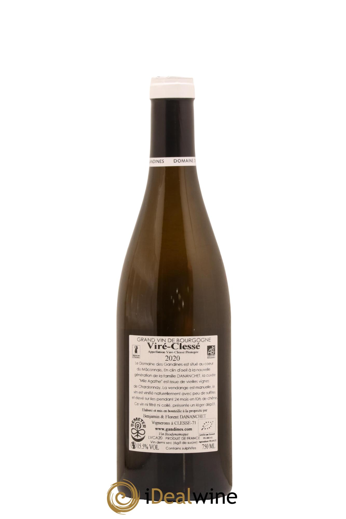 Viré-Clessé Agathe Domaine des Gandines 2020 - Lot de 1 bouteille - 1