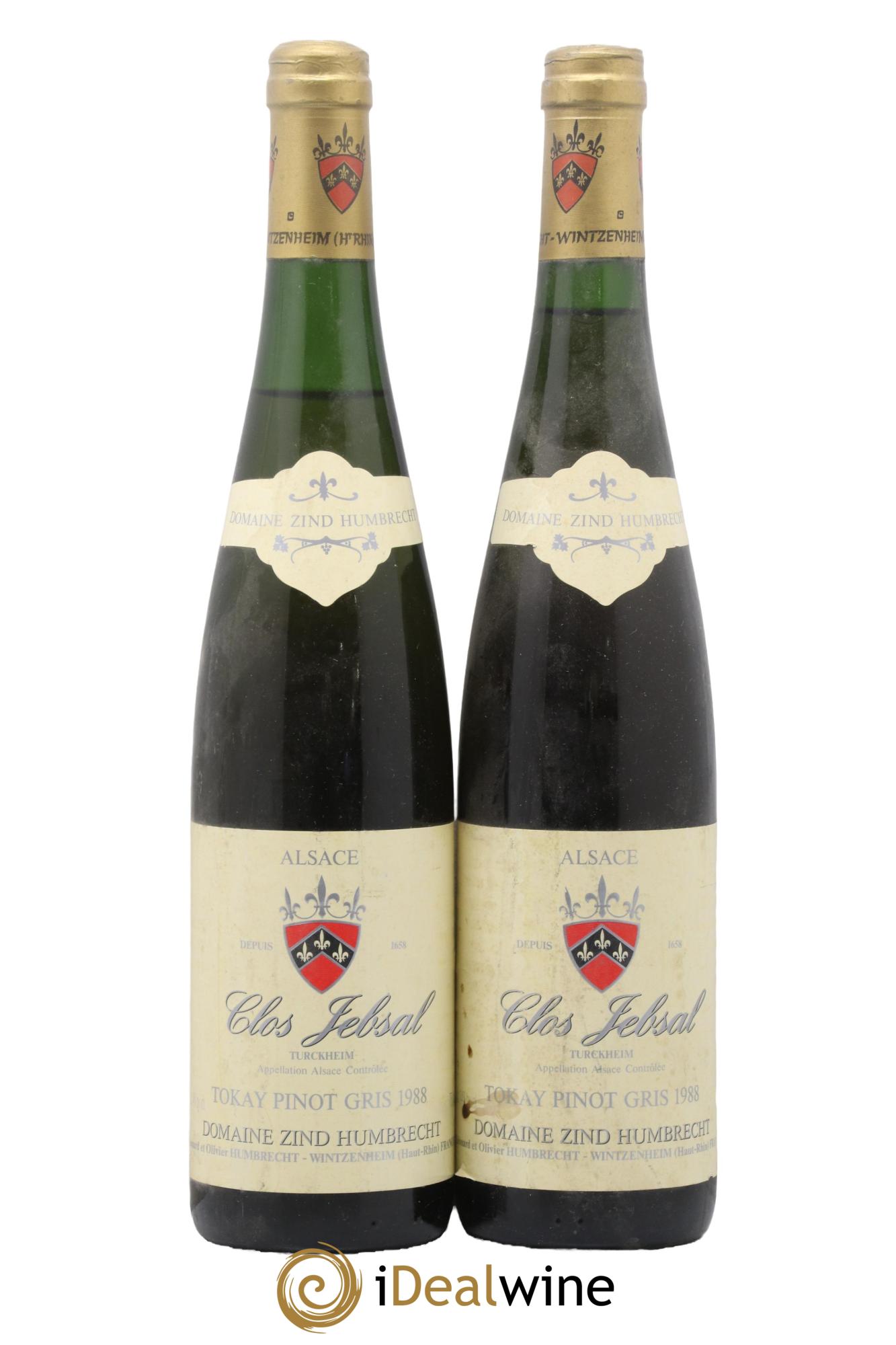 Alsace Pinot Gris Clos Jebsal Zind-Humbrecht (Domaine) 1988 - Lotto di 2 bottiglie - 0