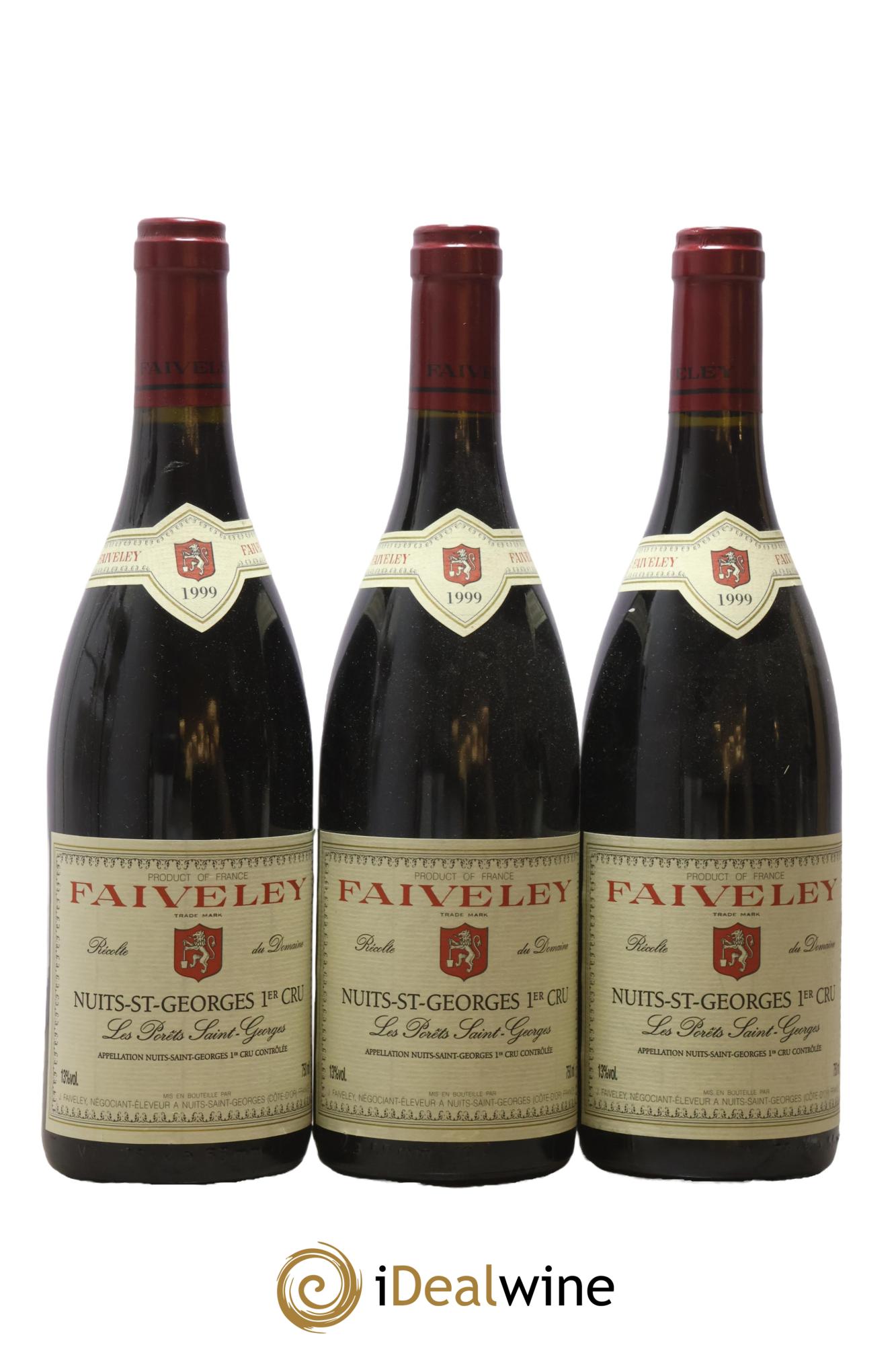 Nuits-Saint-Georges 1er Cru Les Porêts Saint-Georges Faiveley 1999 - Lot de 3 bouteilles - 0